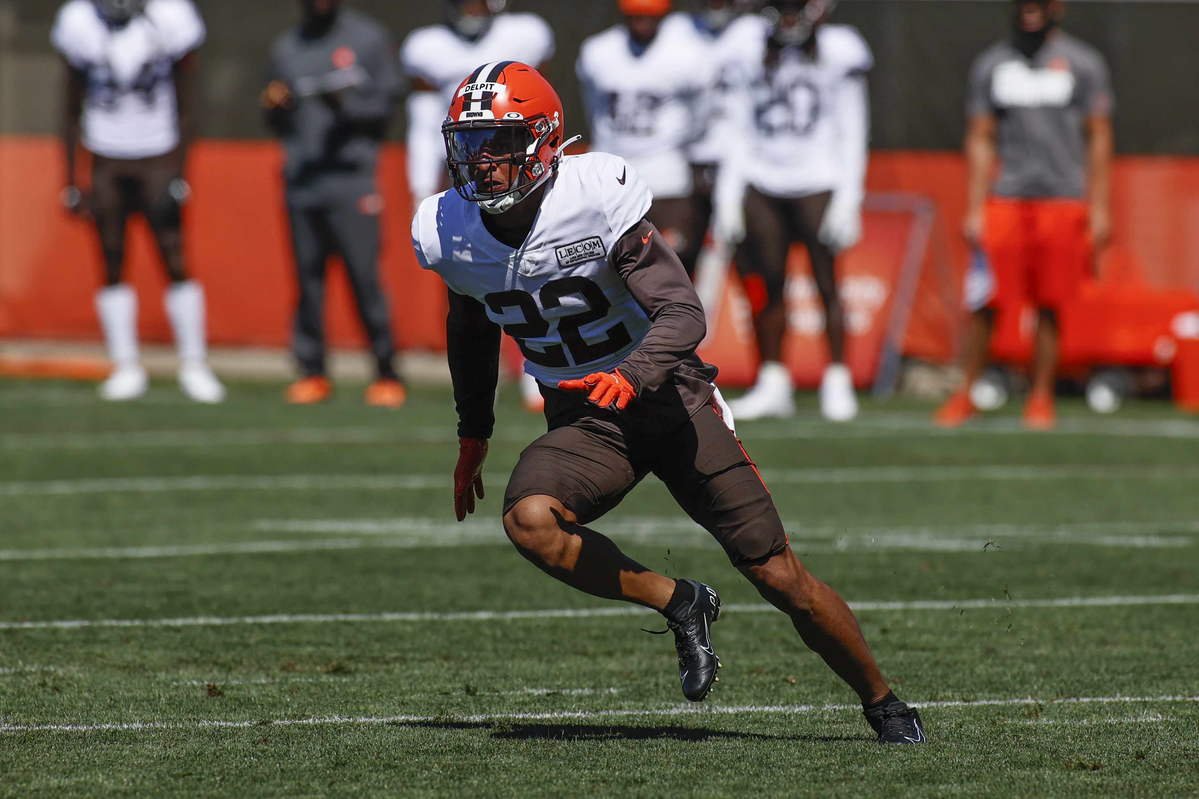 Cleveland safety Grant Delpit went down with an injury on Monday.