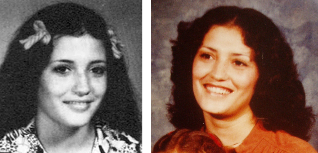 Two photographs of murder victim Wanda Lopez, as seen in "The Phantom."