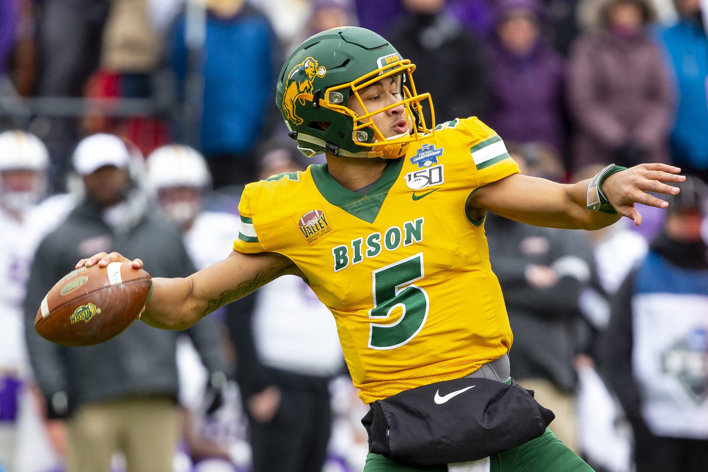 In 2019, Trey Lance threw for 28 touchdowns and no interceptions.