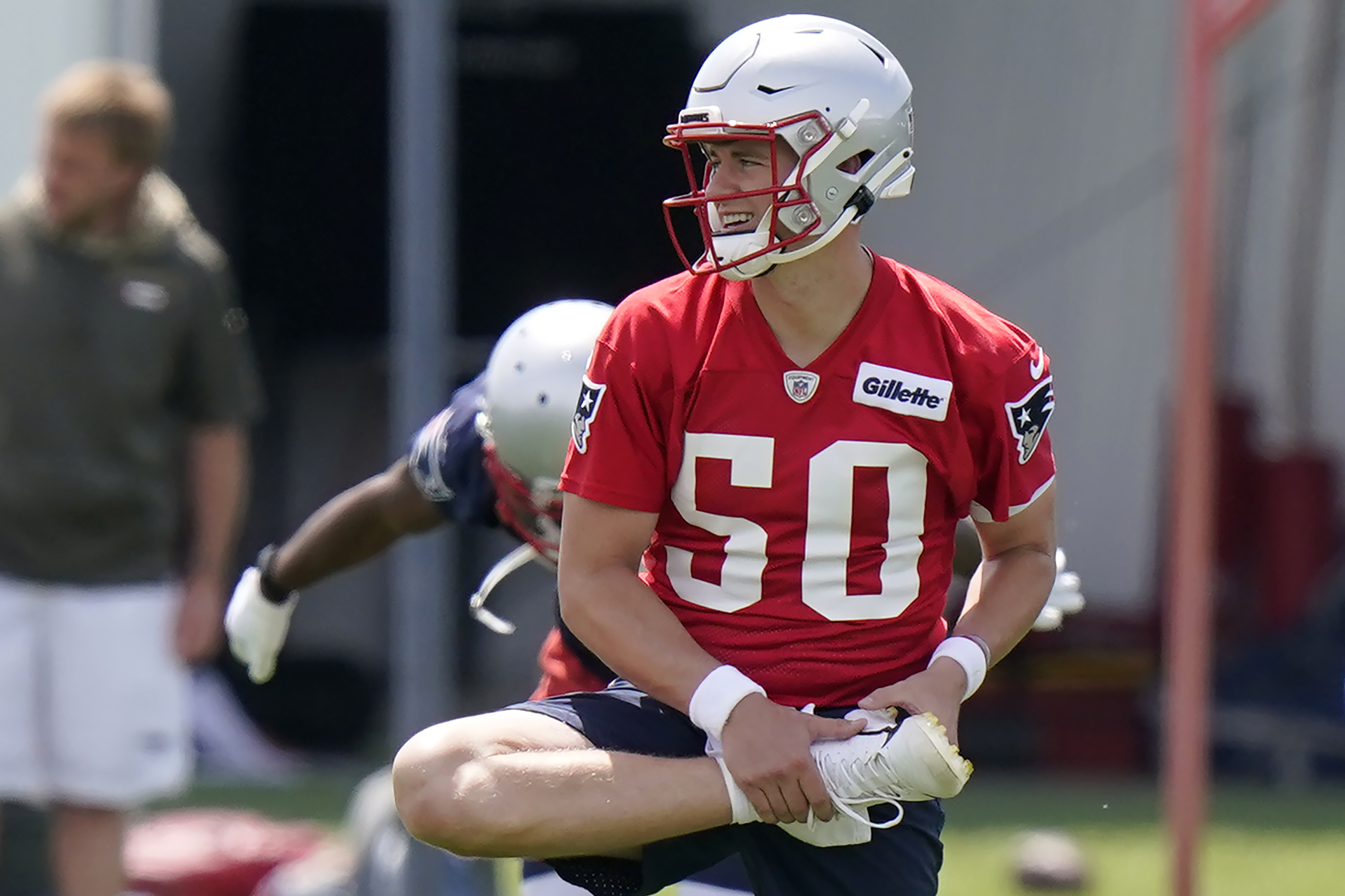 New England Patriots QB Mac Jones' offseason conditioning evident