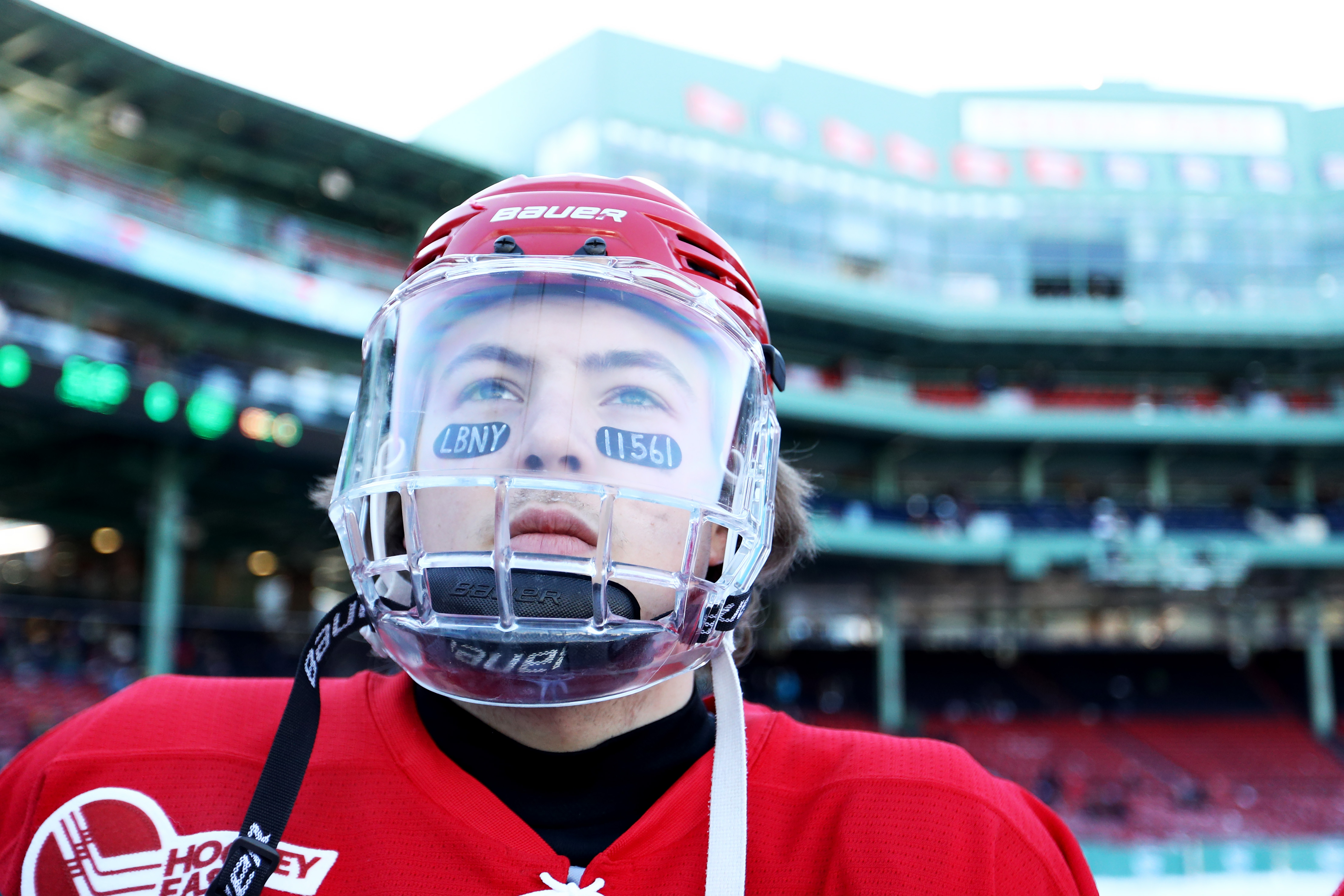 In 2017, McAvoy played for Boston University in an outdoor game at Fenway Park.