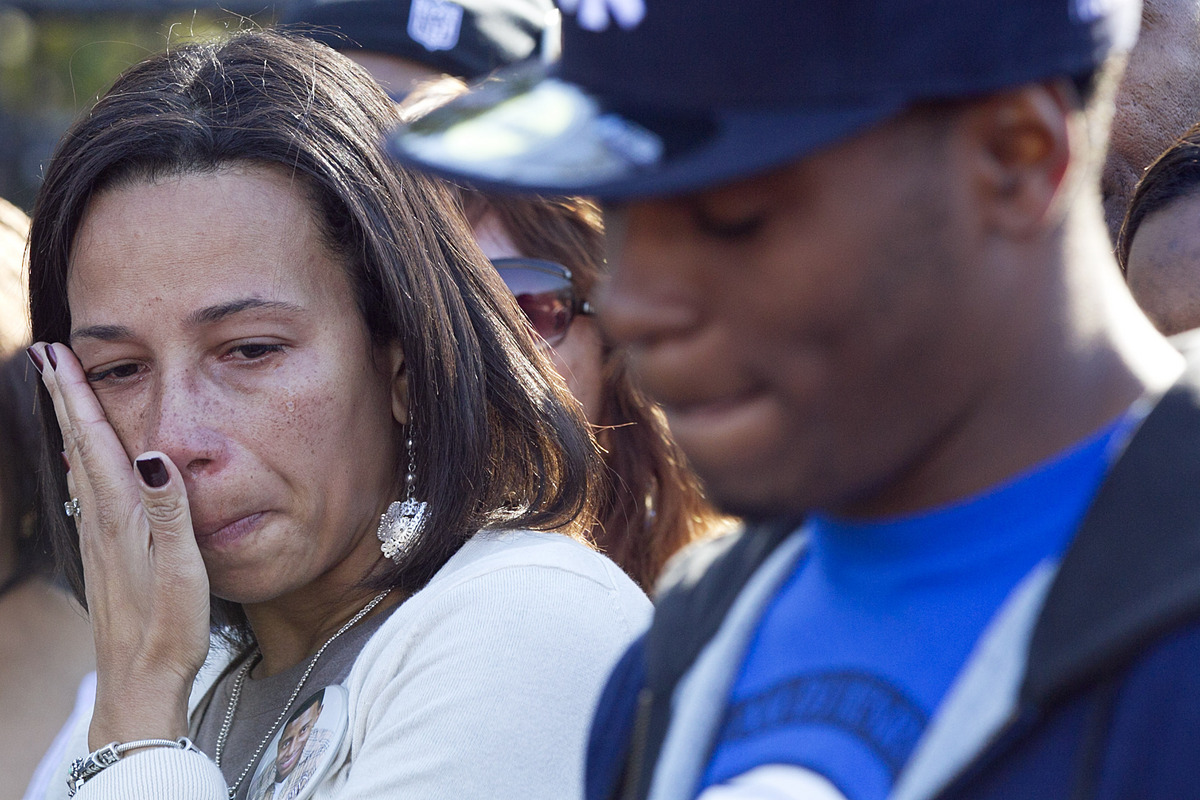 Danroy Henry's mother, Angela, wiped away a tear as Brandon Cox, who was with Henry the night he was killed, made a statement in 2011.