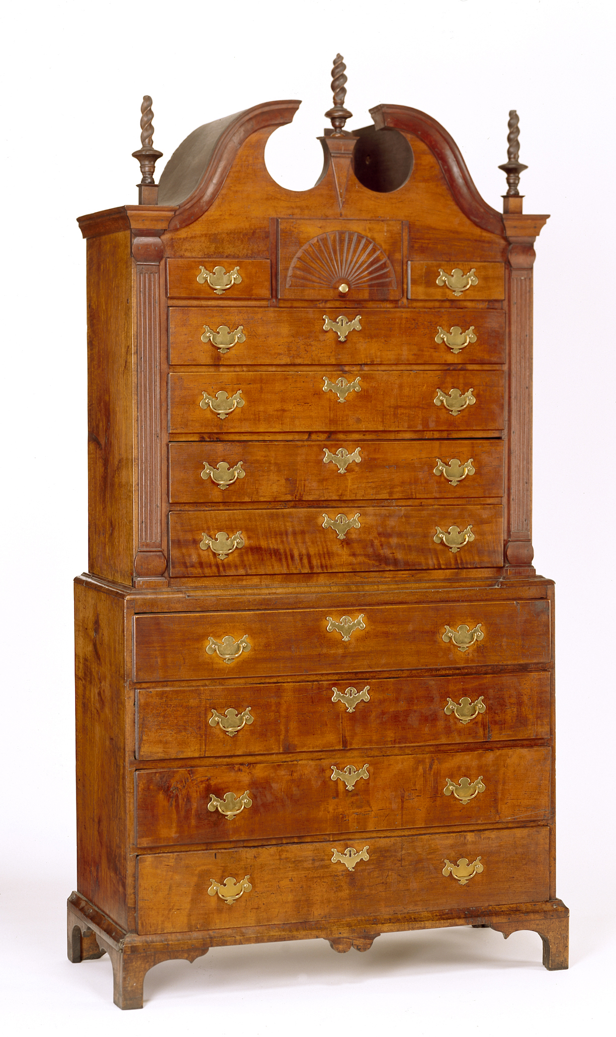 Chest-on-chest, Barrett’s Mill Shop, Concord, created in about 1776.