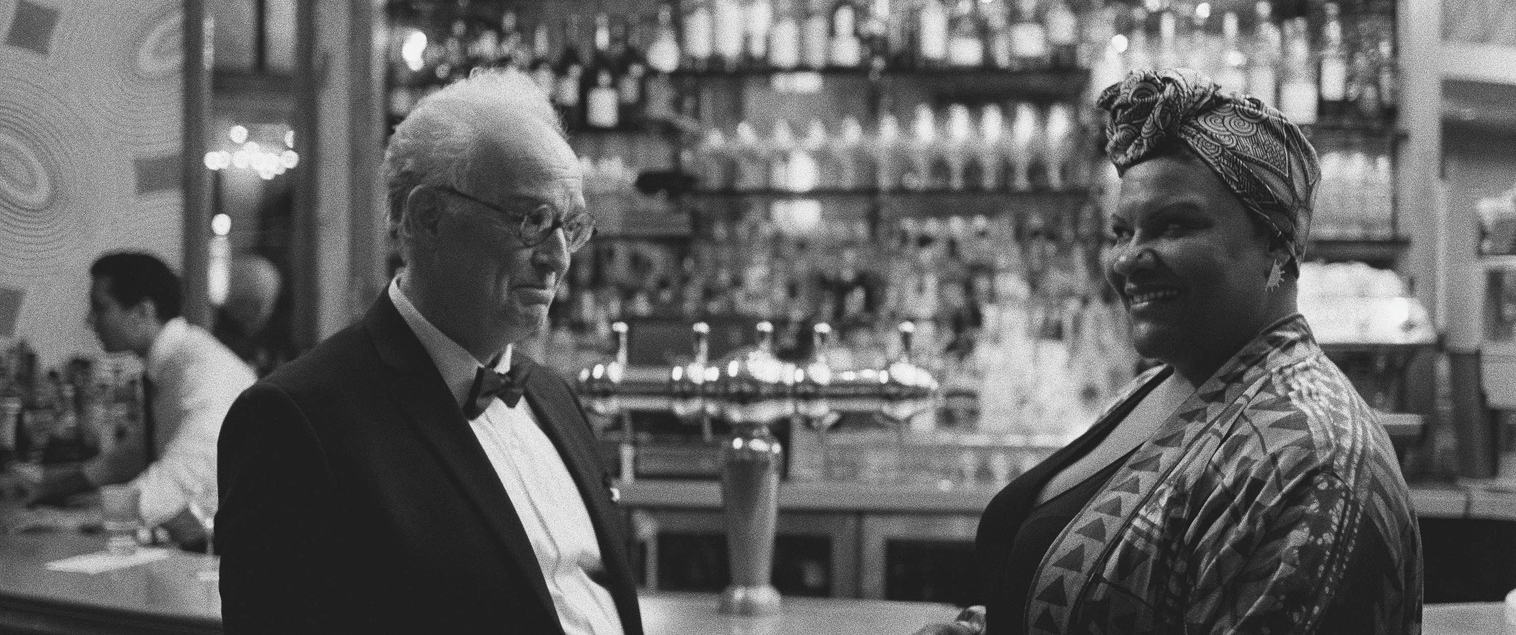 Reed Birney and Radha Blank in "The Forty-Year-Old Version."