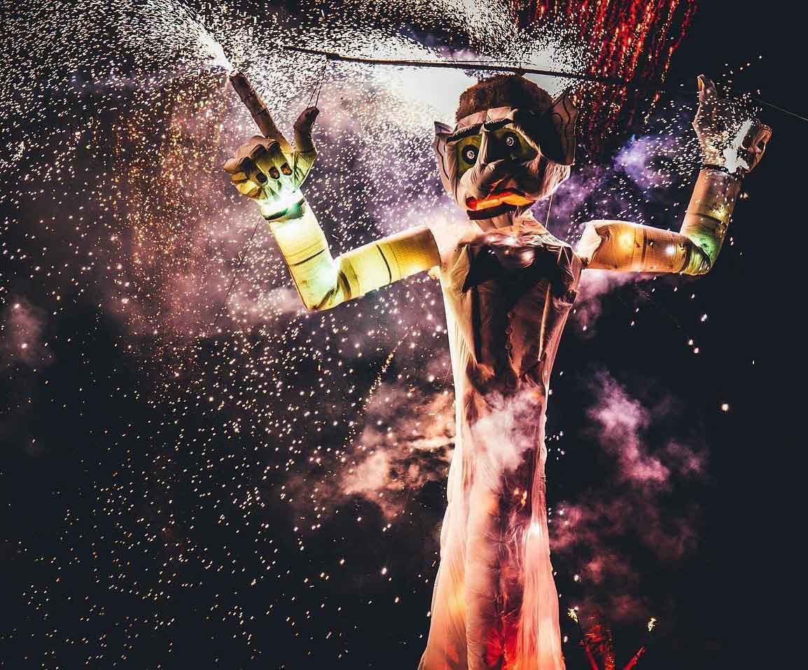 The 50-foot-high marionette of Zozobra burns in an annual ritual in Santa Fe.