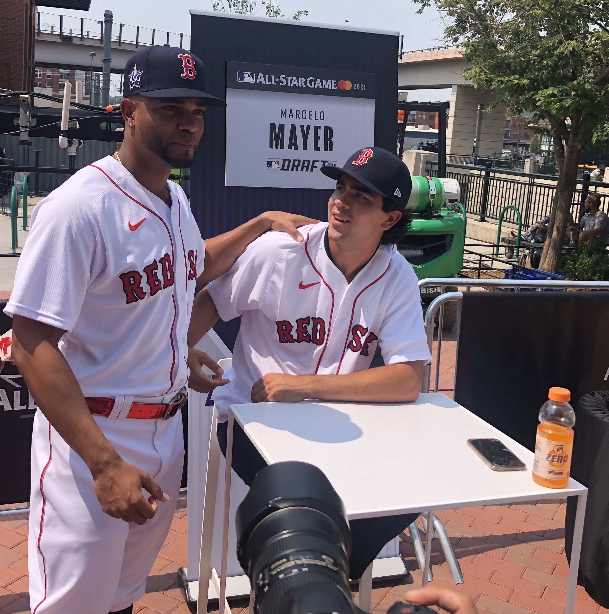 Present and future collide as Xander Bogaerts eagerly welcomes Red Sox' top  draft pick Marcelo Mayer - The Boston Globe