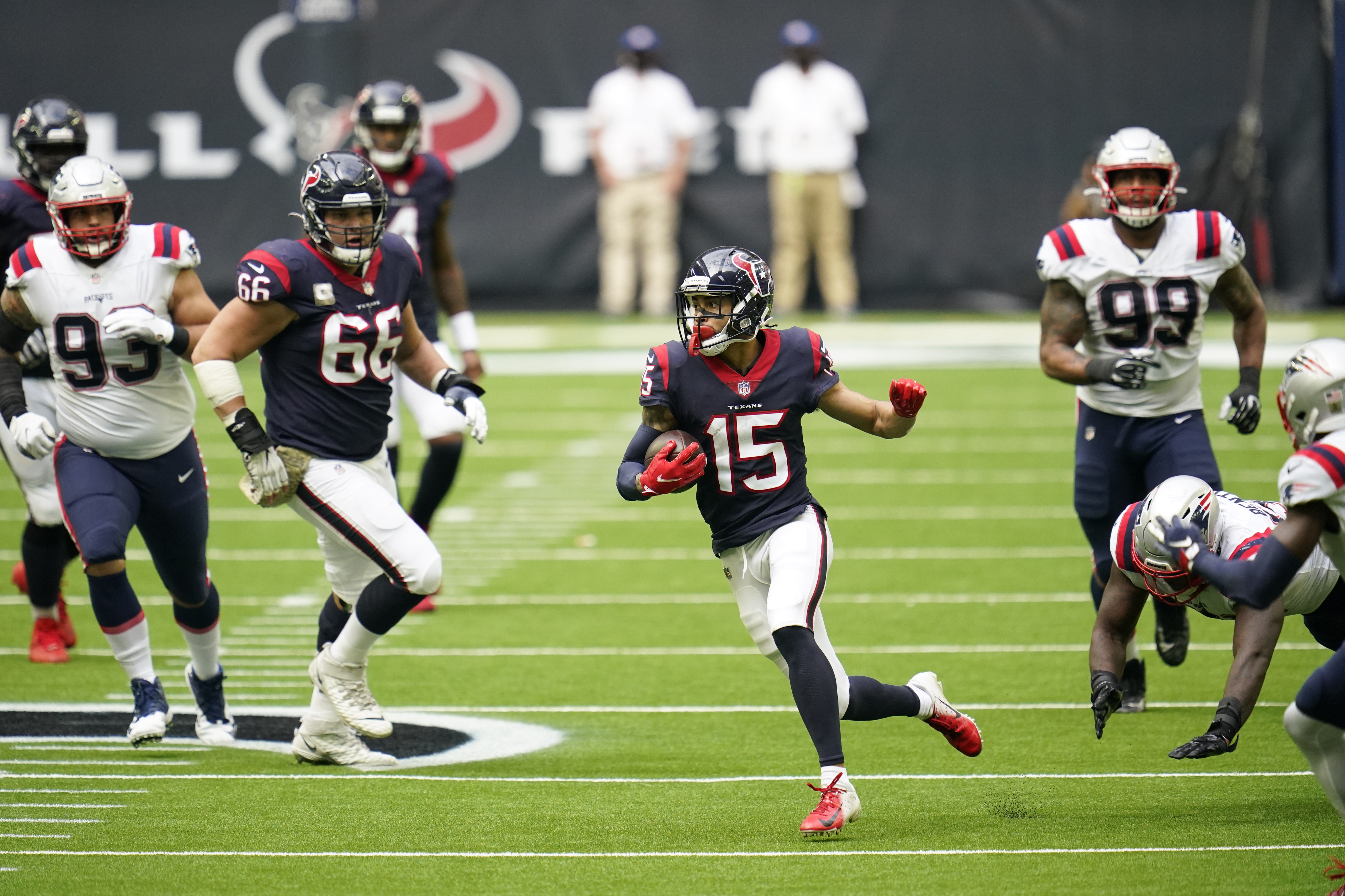 Will Fuller had 80 yards receiving in the Texans' win over the Patriots in November.