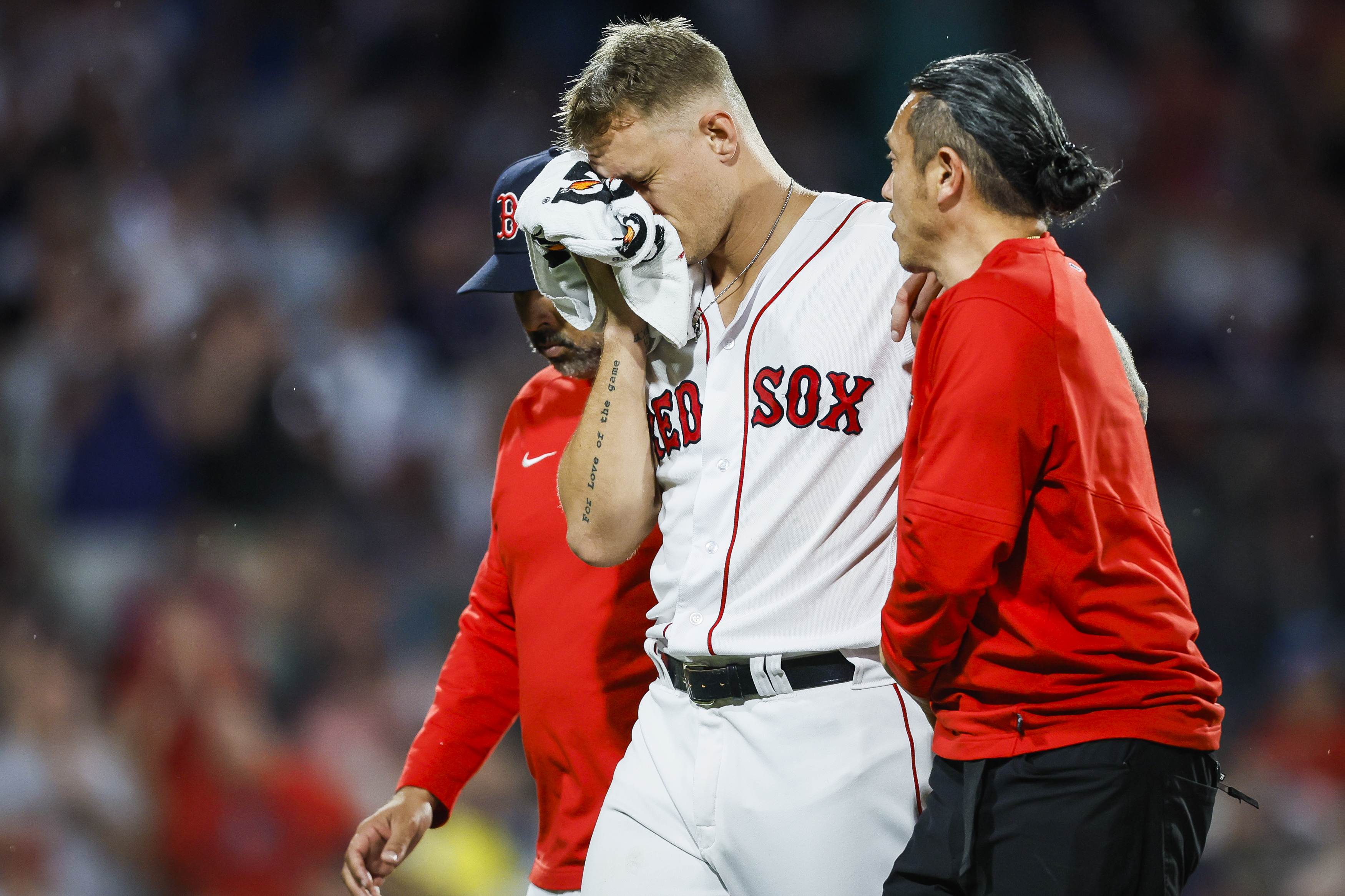 Tanner Houck suffered a facial fracture when he was hit by a line drive  Friday - The Boston Globe