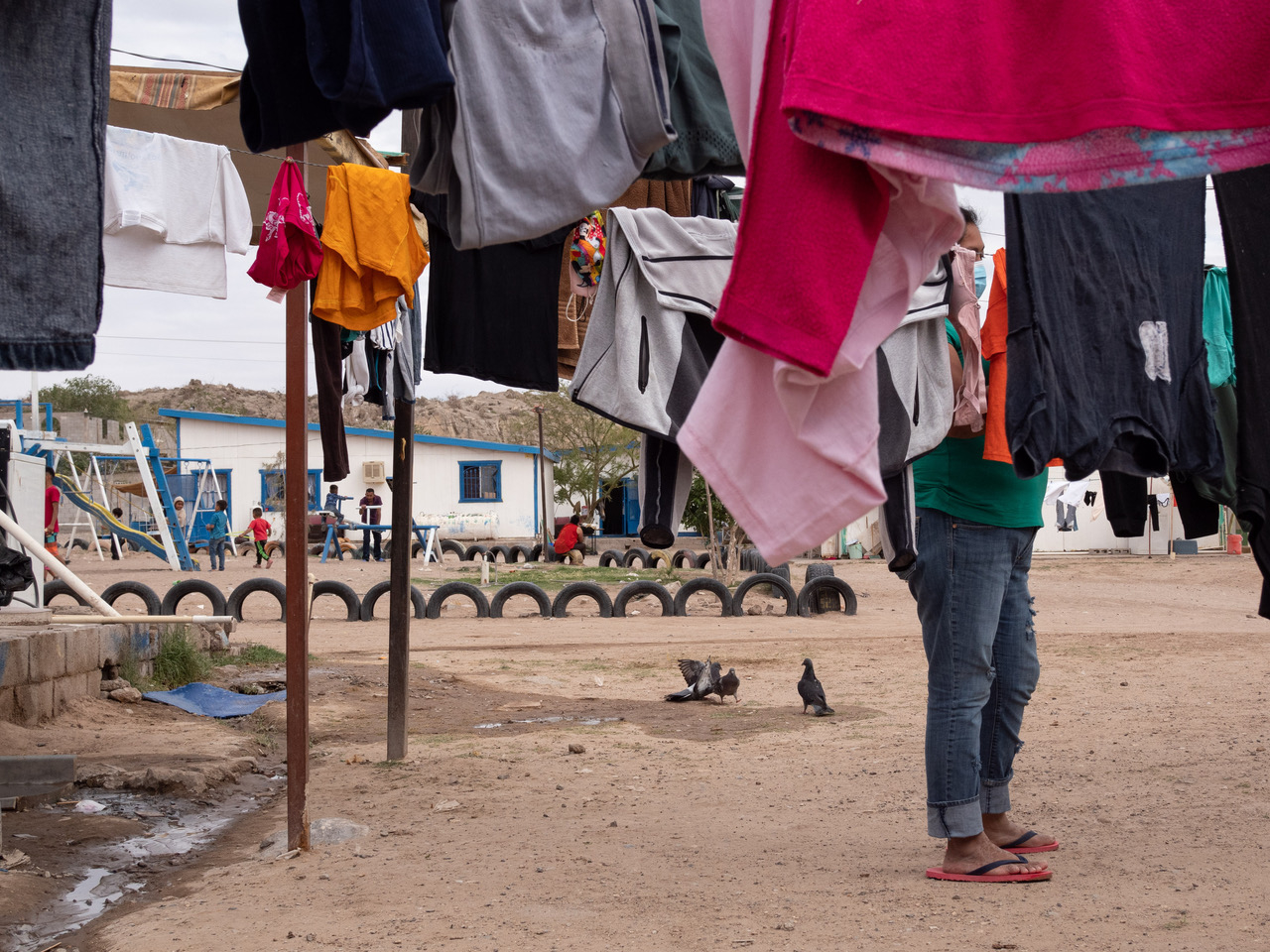 Migrant families at the Pan de Vida Shelter in Ciudad Juarez, Chihuahua, Mexico.
