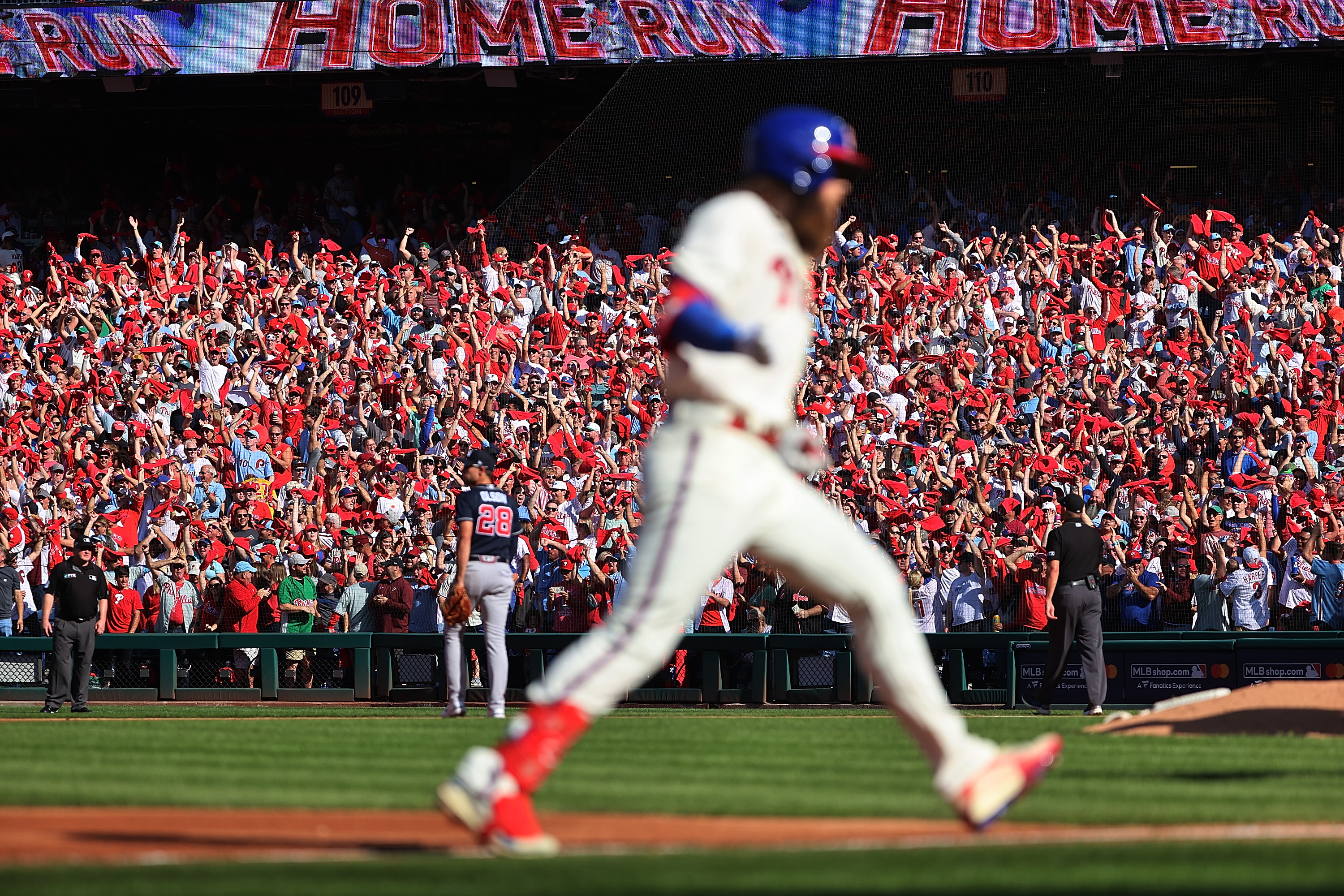 Phillies send Braves, the defending champs home, head to the NLCS