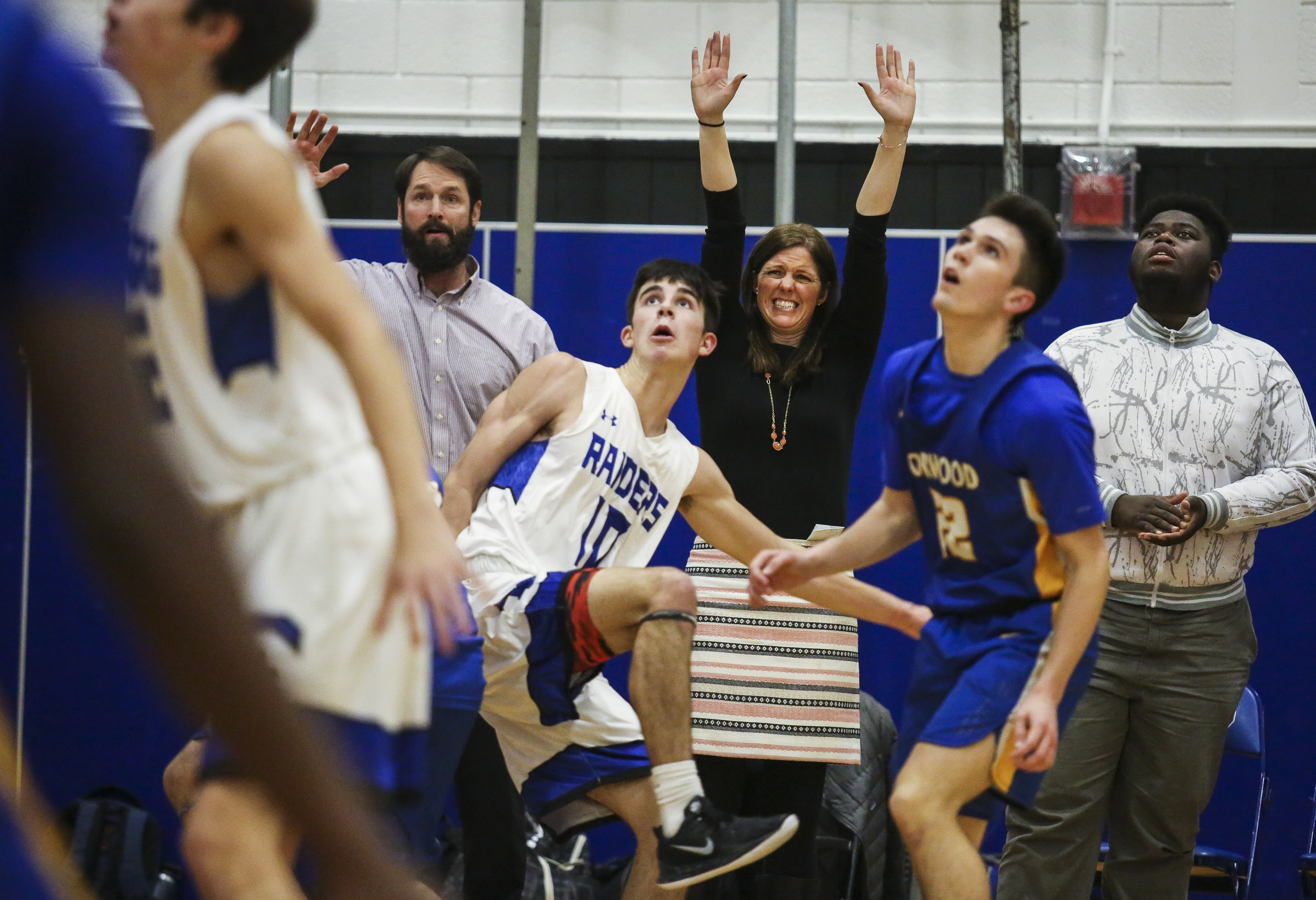 Kristen McDonnell grimaced after Dover-Sherborn scored against the Mustangs on Dec. 13. After guiding the Braintree girls’ basketball program to four Division 1 titles in 10 years, McDonnell has taken over as the boys’ coach in Norwood.