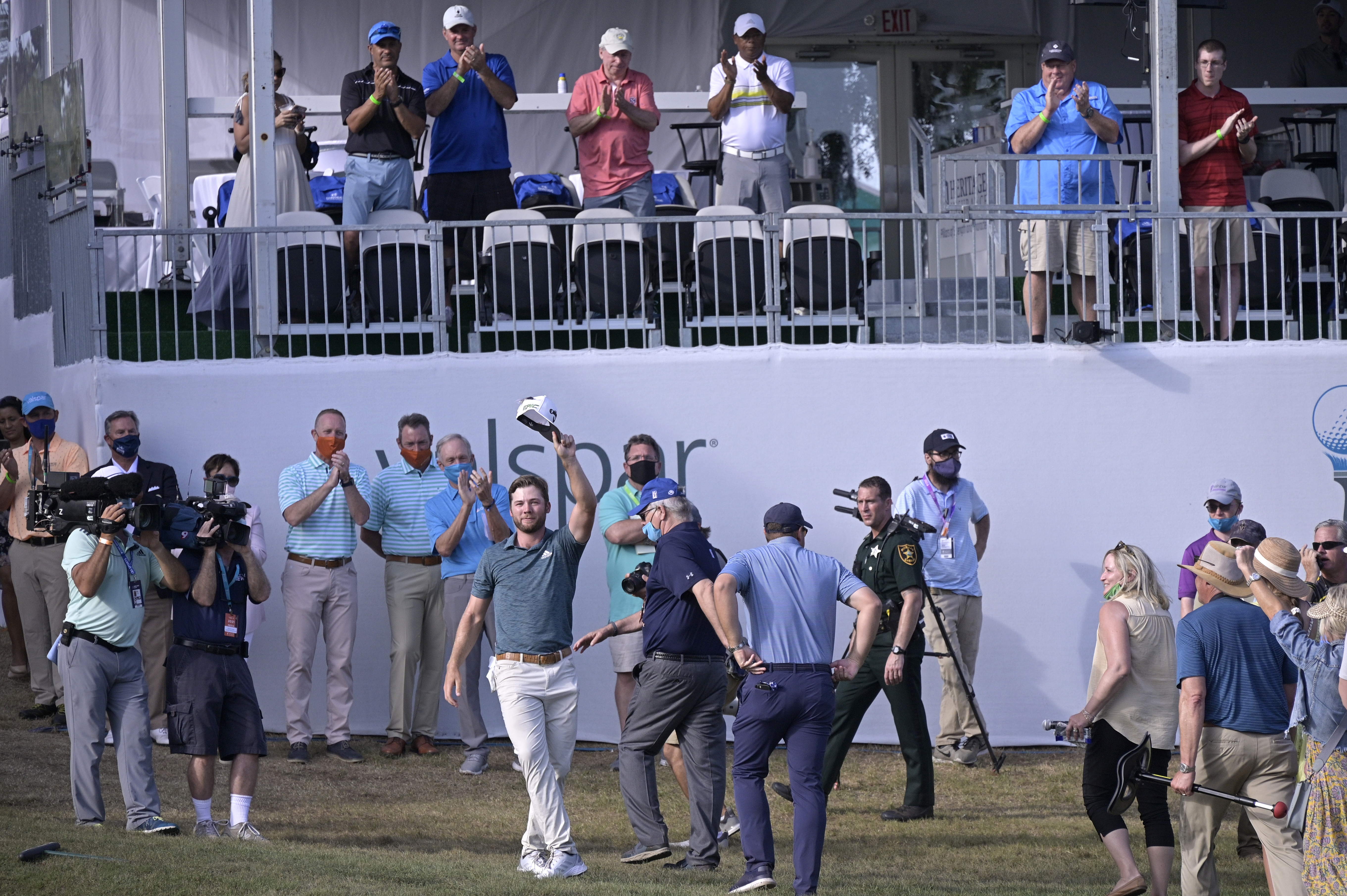 Sam Burns won for the first time on the PGA Tour Sunday.