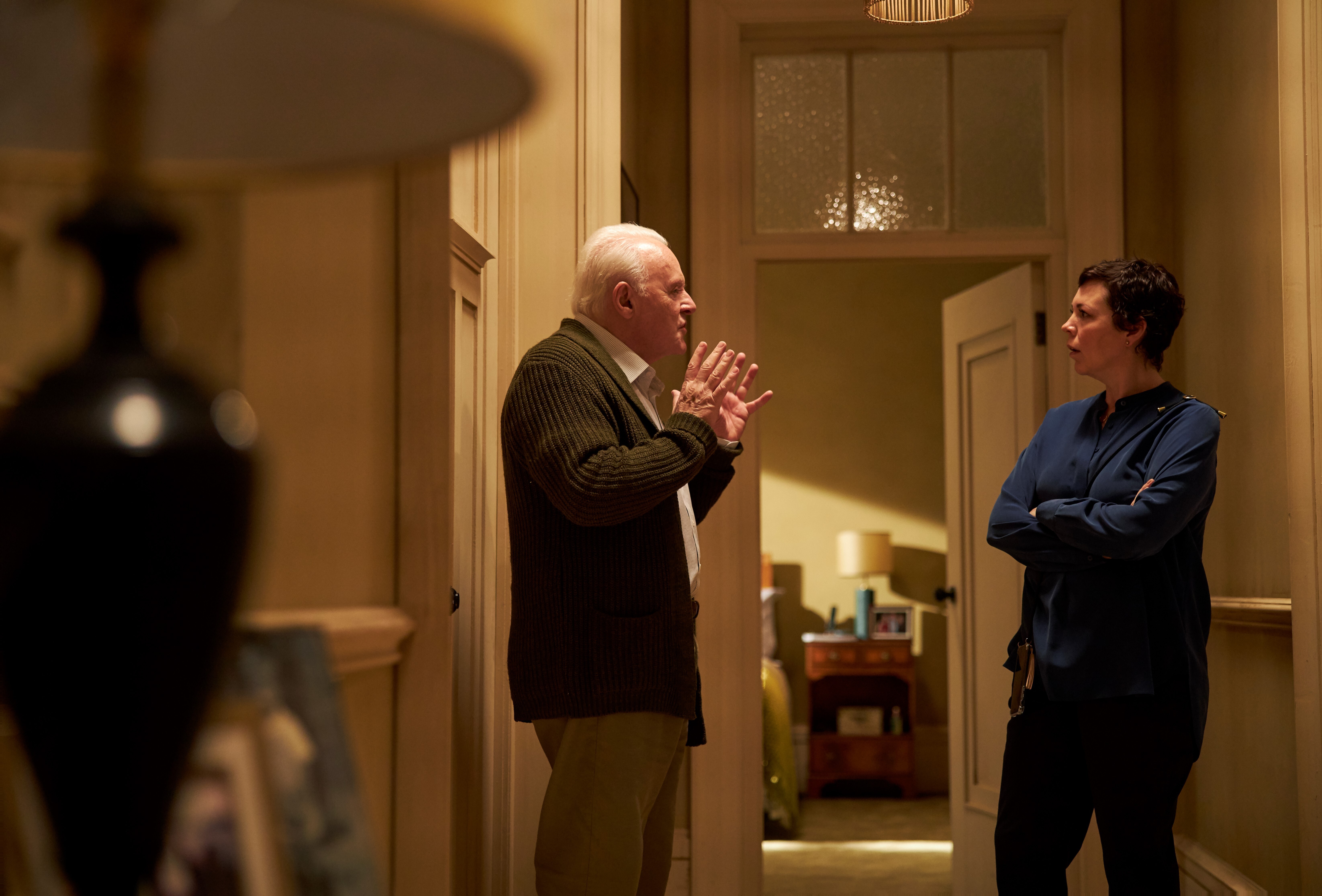 Anthony Hopkins and Olivia Colman in "The Father."