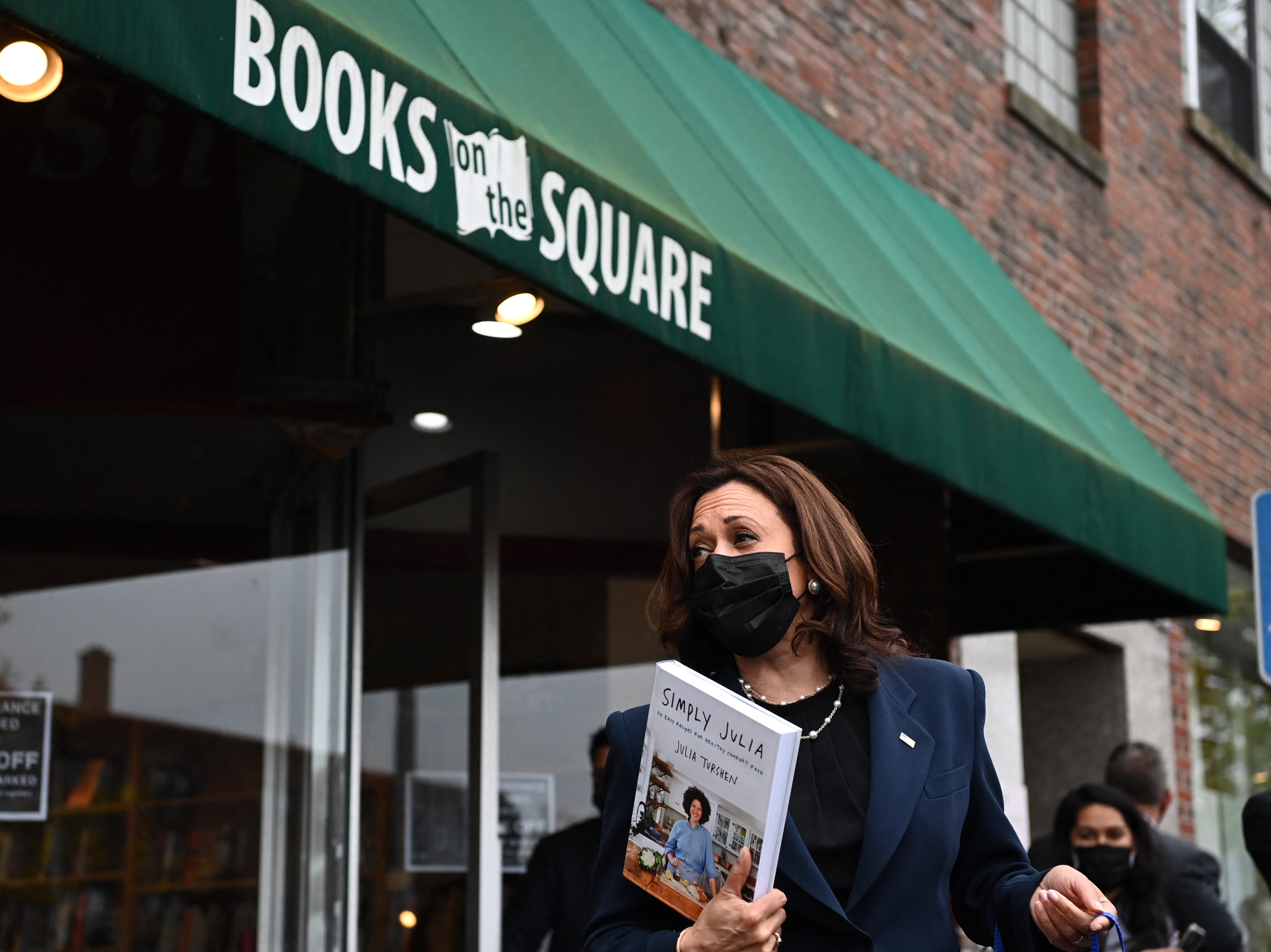 Vice President Kamala Harris visited Books on the Square bookstore.