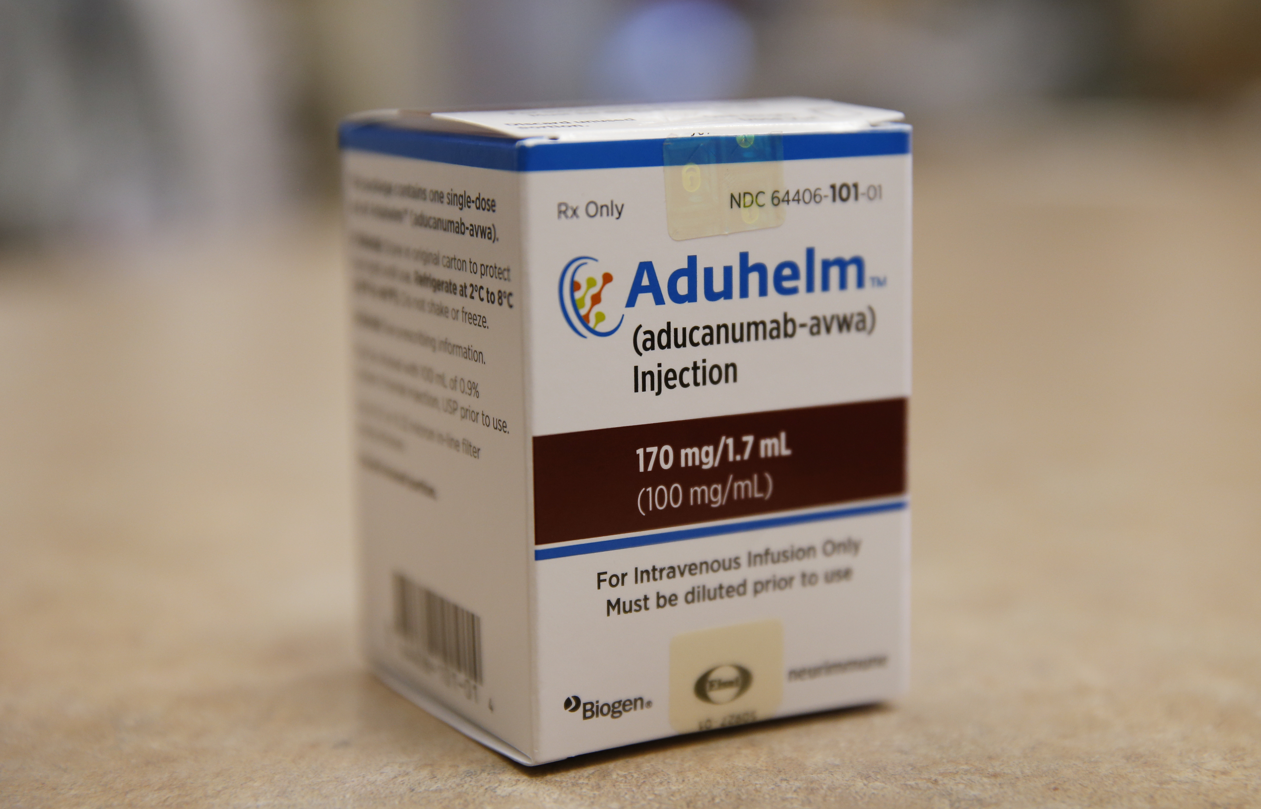 Aduhelm, Biogen's drug for Alzheimer's disease, at Butler Hospital in Rhode Island.