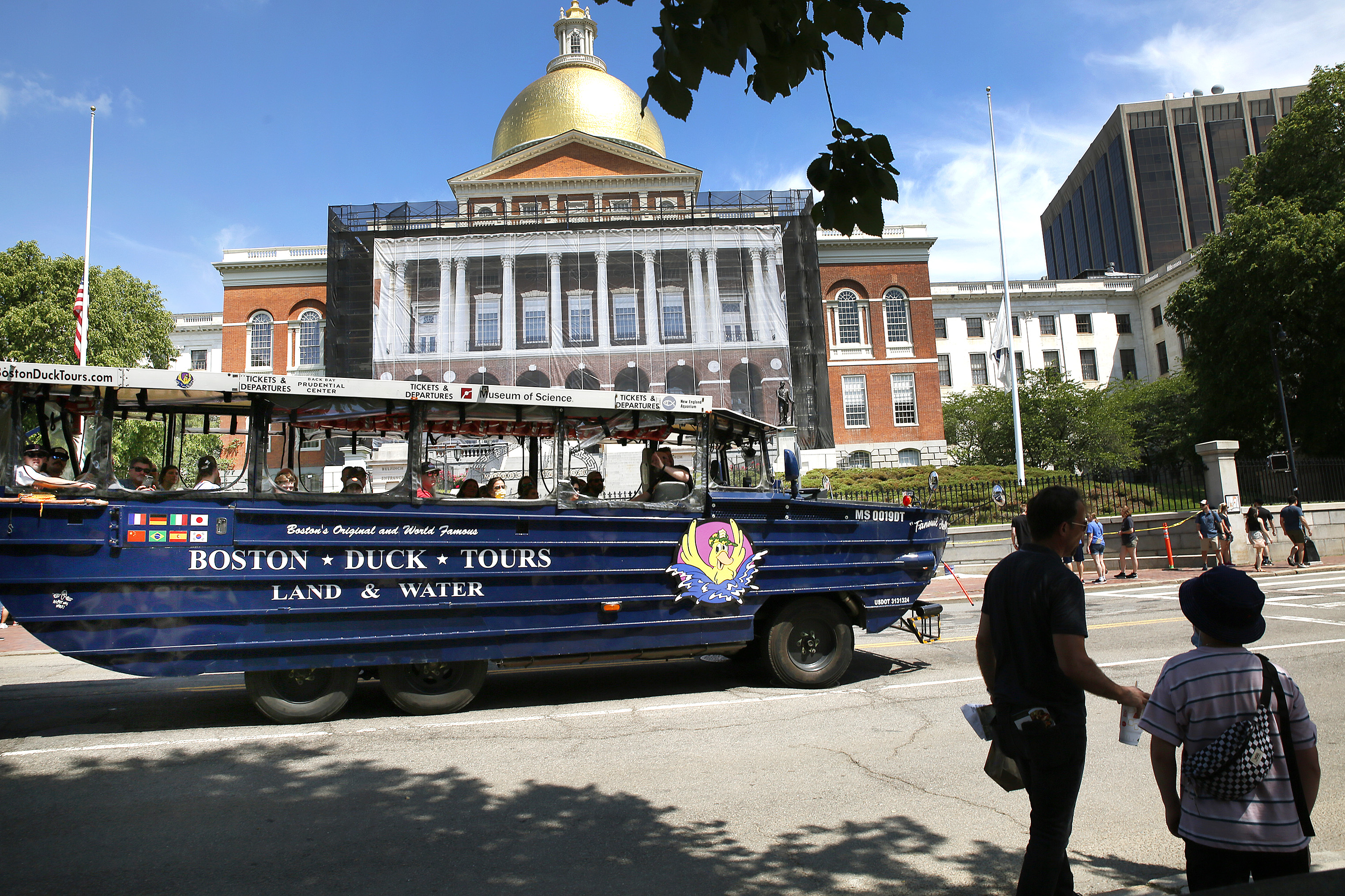 Duck boat tours, nearly chock full, are again circuiting the city.