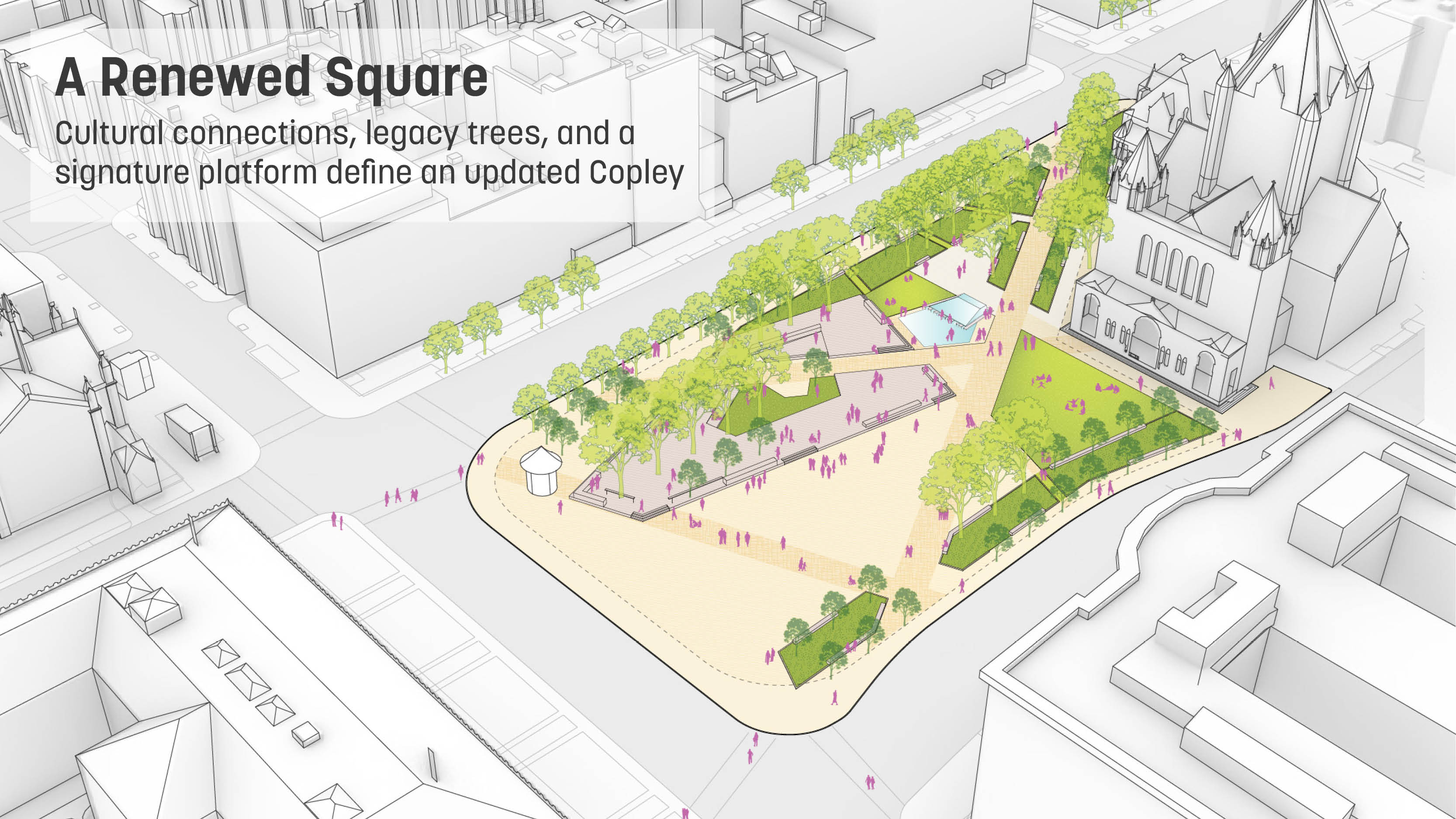 Architectural firm Sasaki offers three concepts for Copley Square's  redesign - The Boston Globe
