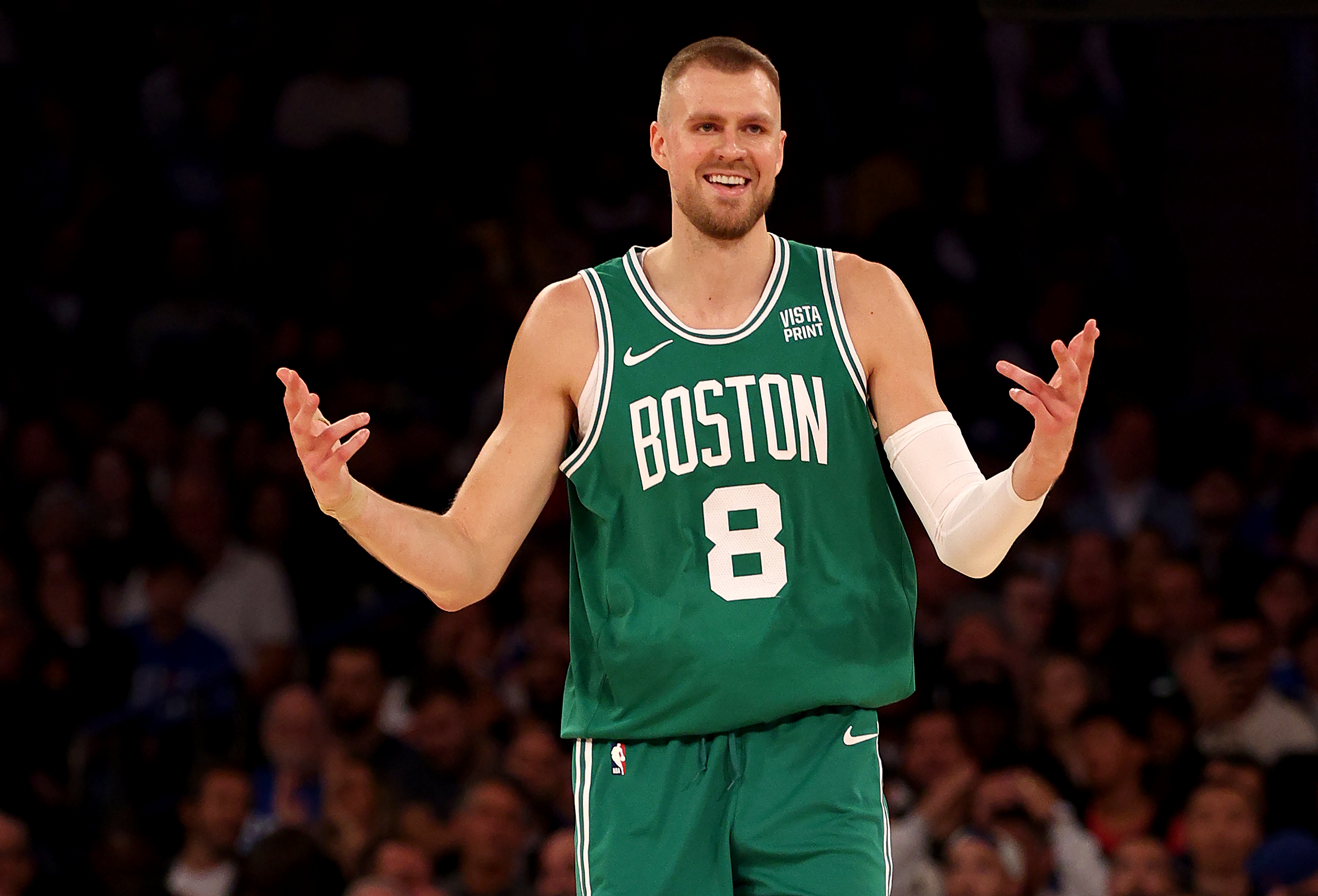 Jayson Tatum of the Boston Celtics celebrates after scoring against News  Photo - Getty Images