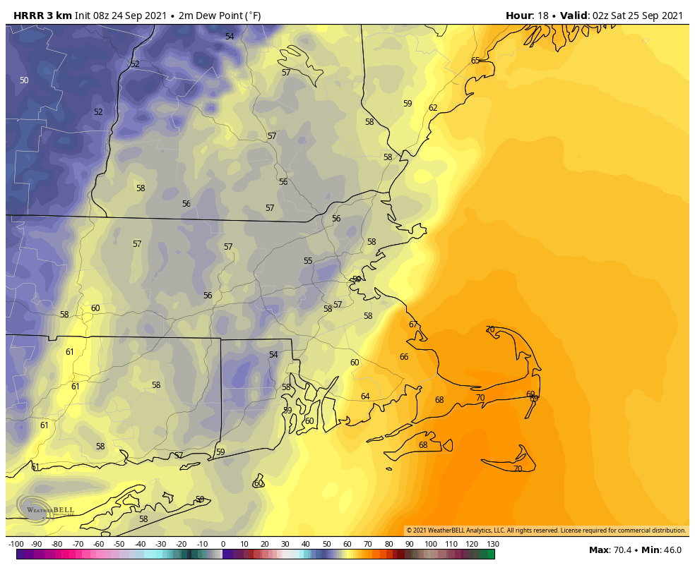 Next Wednesday highs are currently forecast to remain in the 60s for the first time in over 2 months.