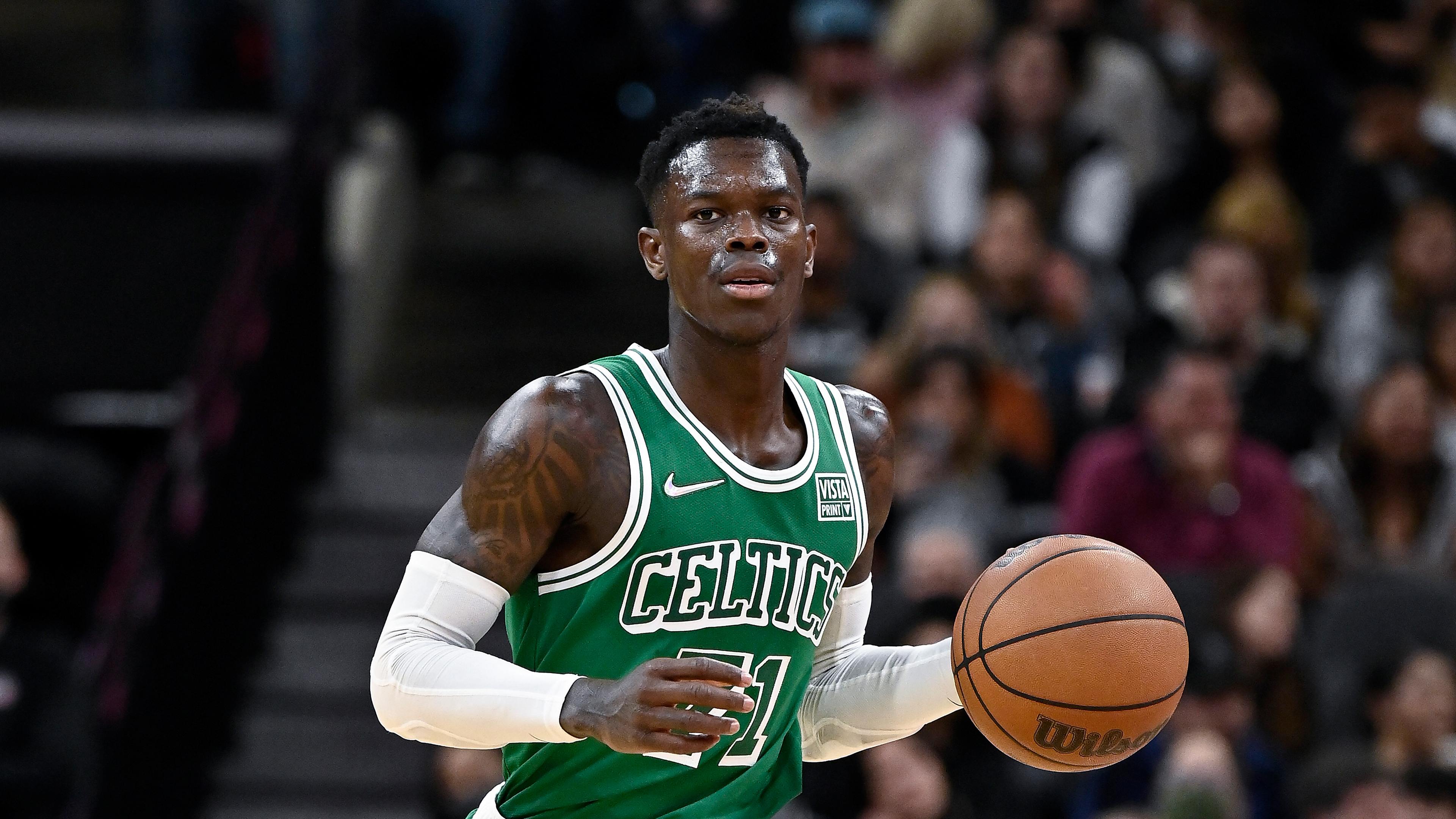 Celtics guard Dennis Schröder is one of the league’s quicker and craftier penetrators but his improved shooting has created new opportunities.