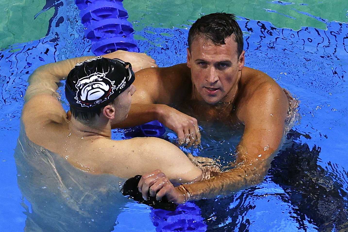 Twelve-time Olympic medalist Ryan Lochte (right, with Chase Kalisz) won't be making another US team on the eve of his 37th birthday.