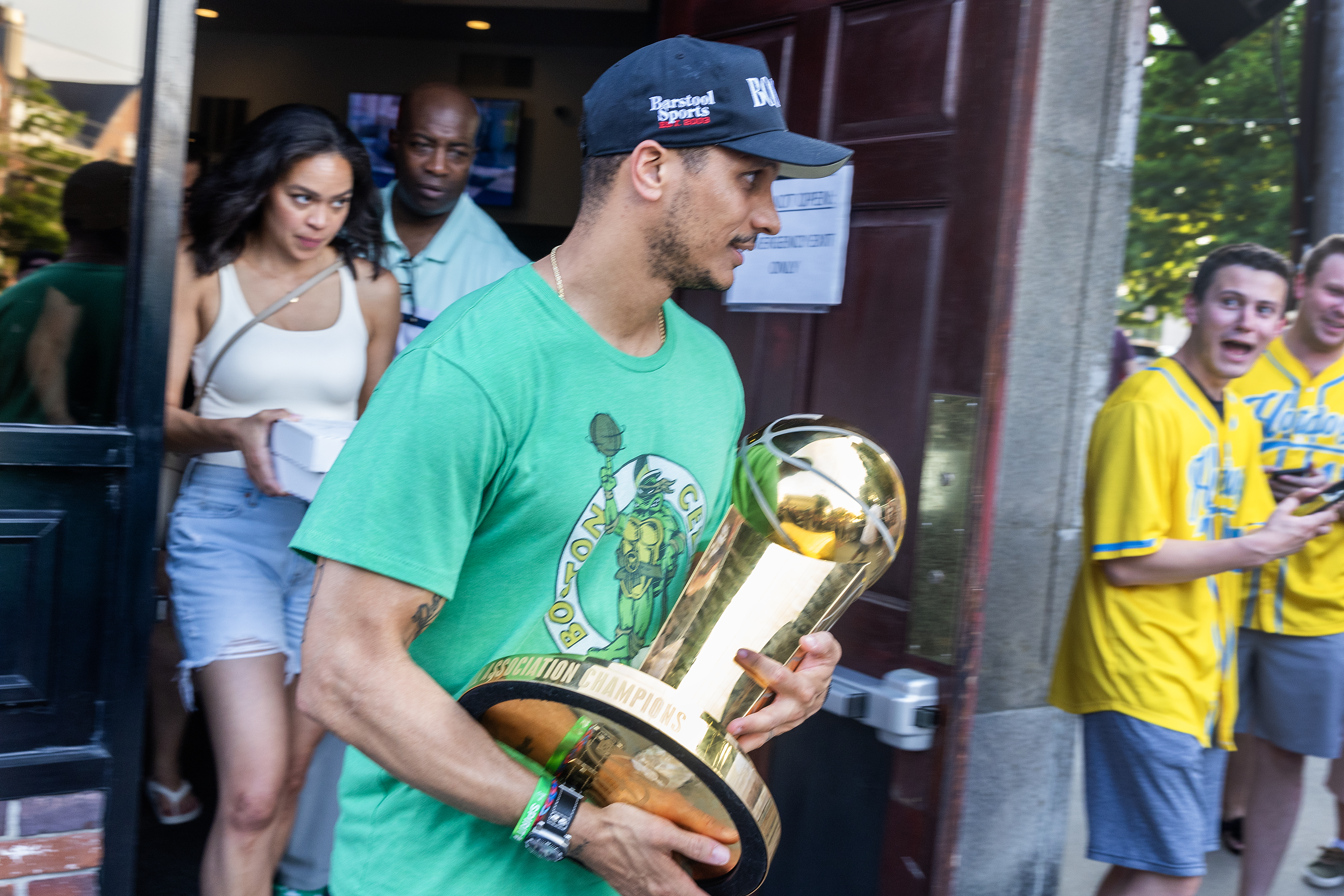 Joe Mazzulla returned the Larry O'Brien trophy to Wyc Grousbeck