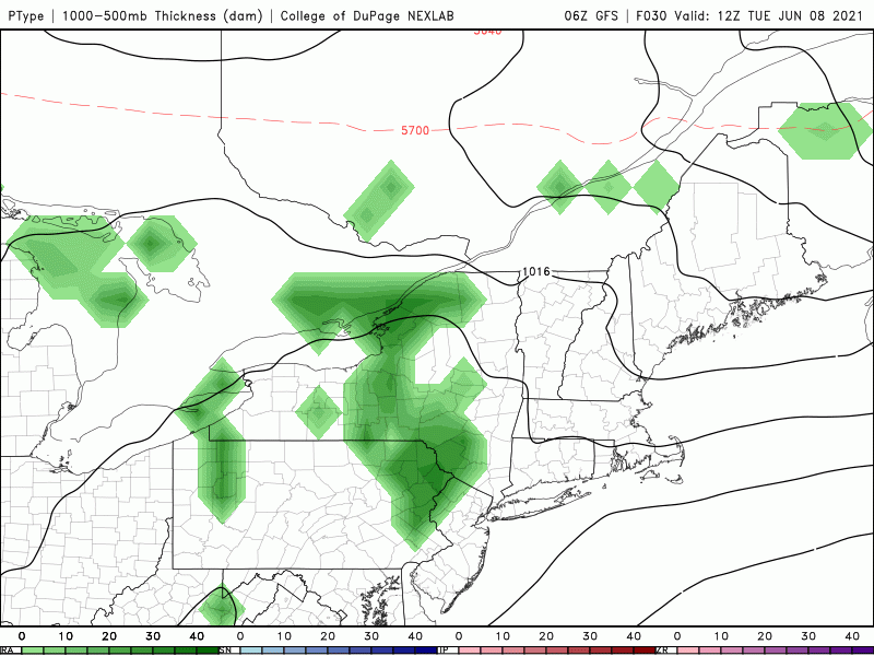 Showers are possible in the very humid air Tuesday and Wednesday.