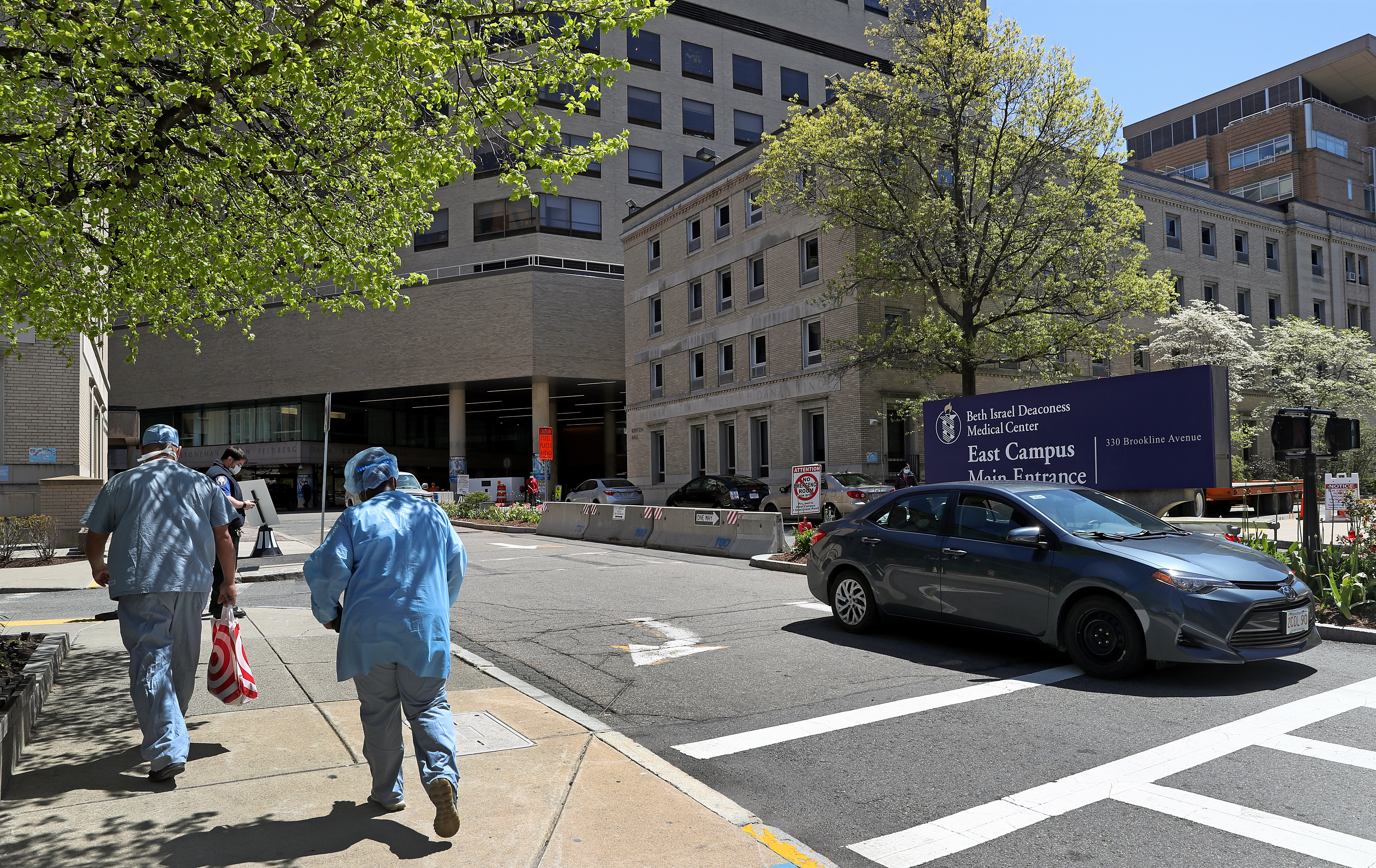 The entrance to Beth Israel Deaconess Medical Center in Boston.