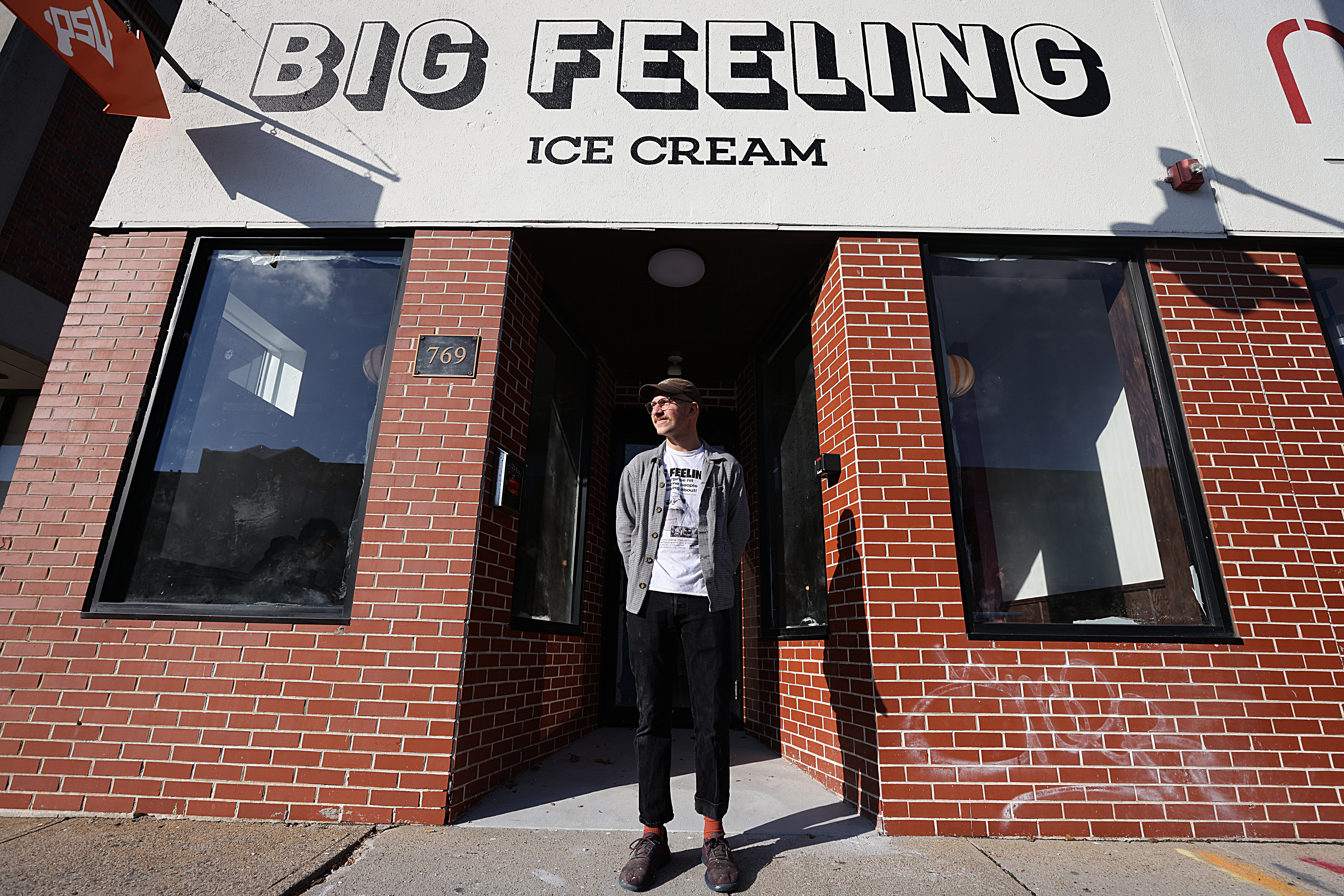 Inside Big Feeling ice cream in Providence