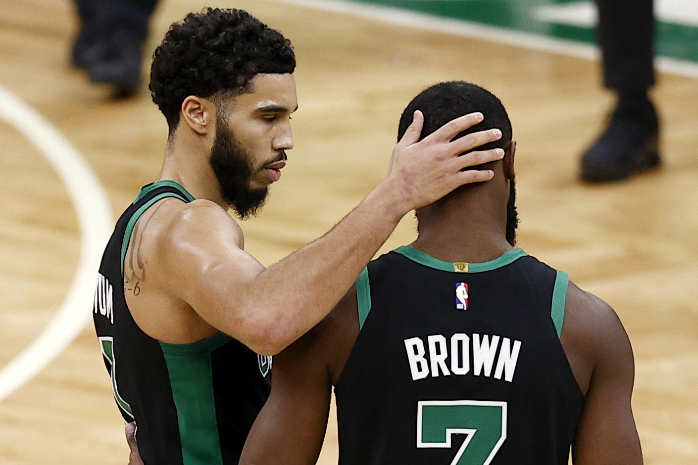 Jayson Tatum (left) and Jaylen Brown will be the focal points for the Celtics.