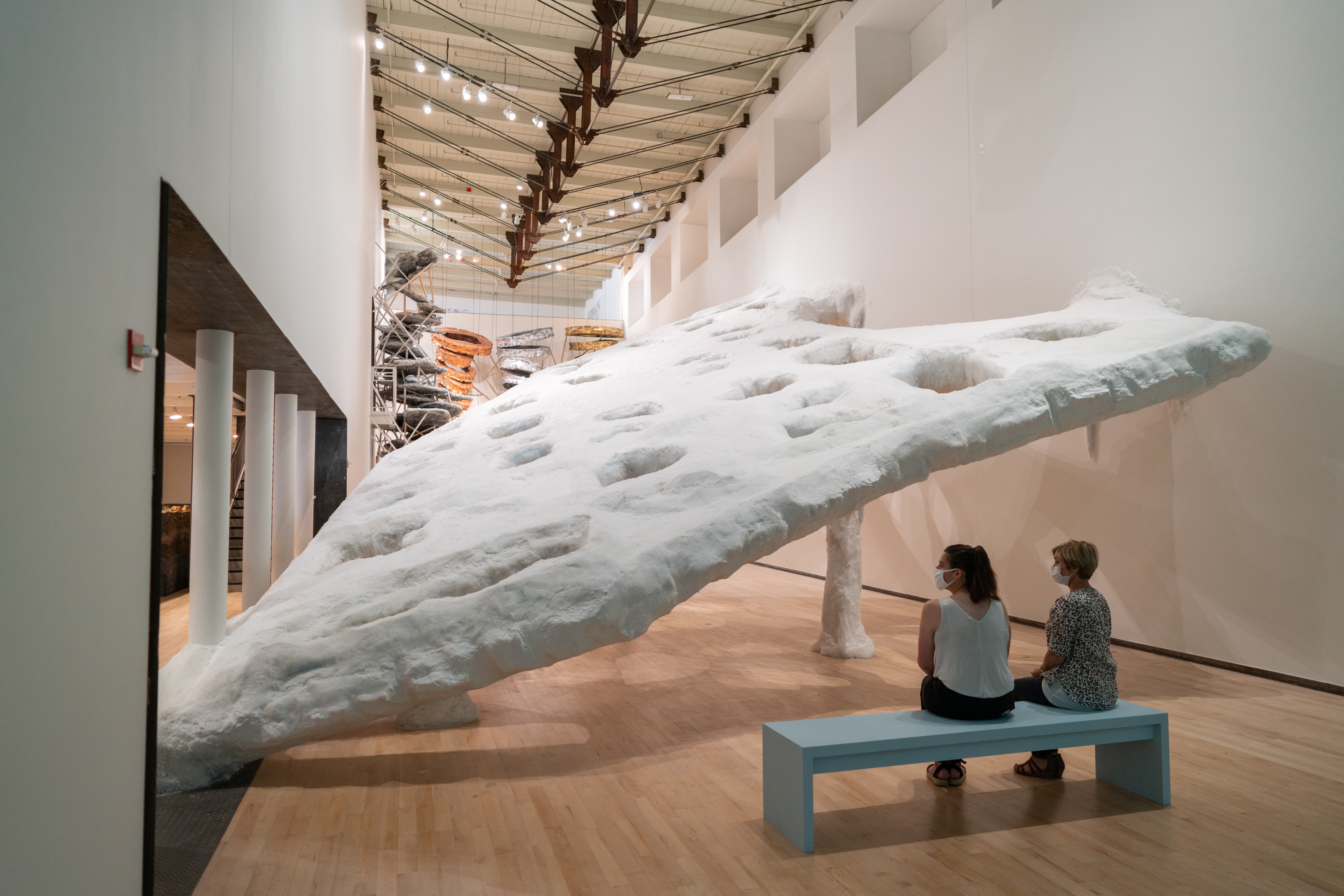 An installation view of Blane De St. Croix's "How to Move a Landscape."