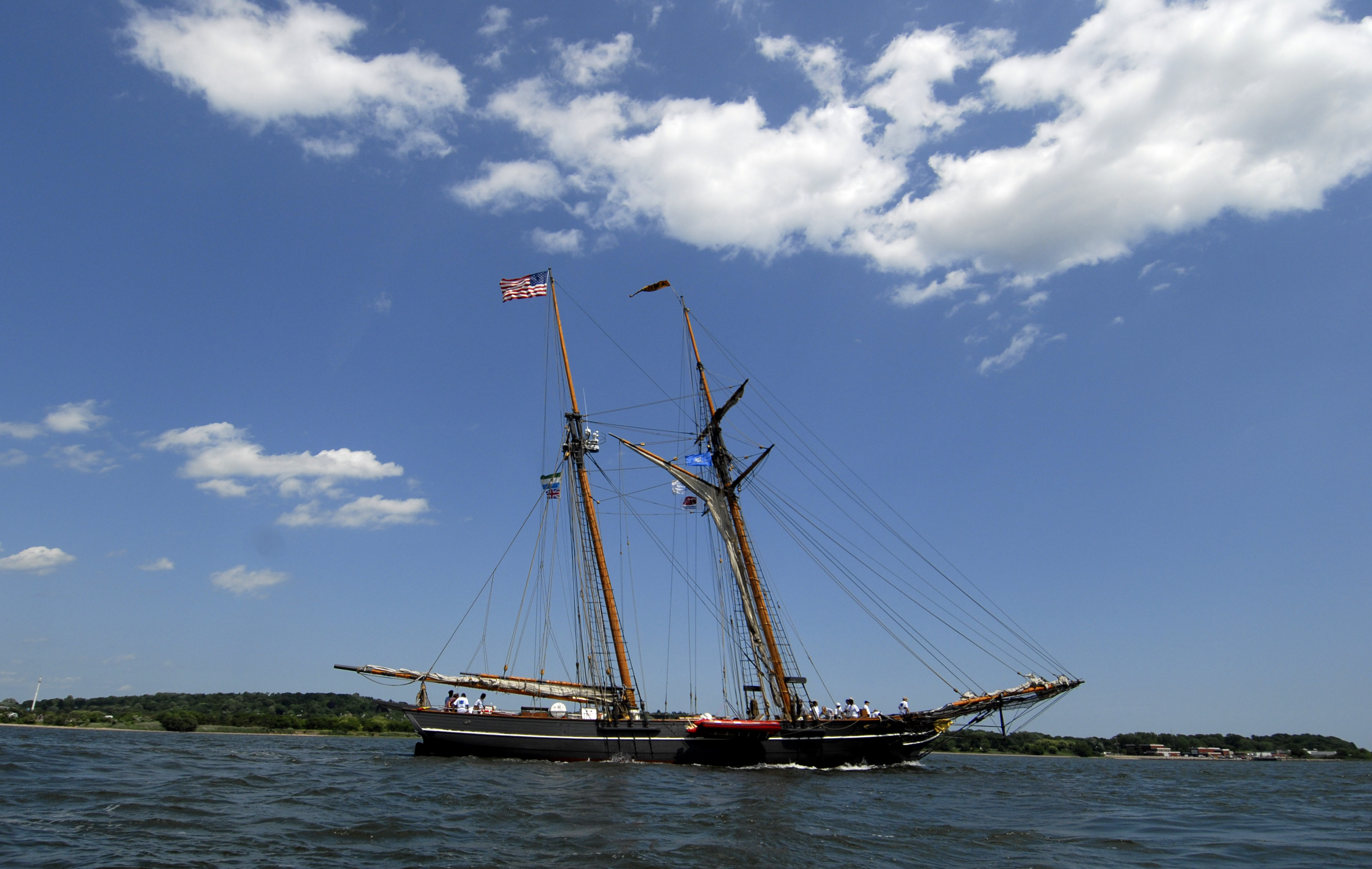 Replica of historical vessel the Amistad heads to Martha's