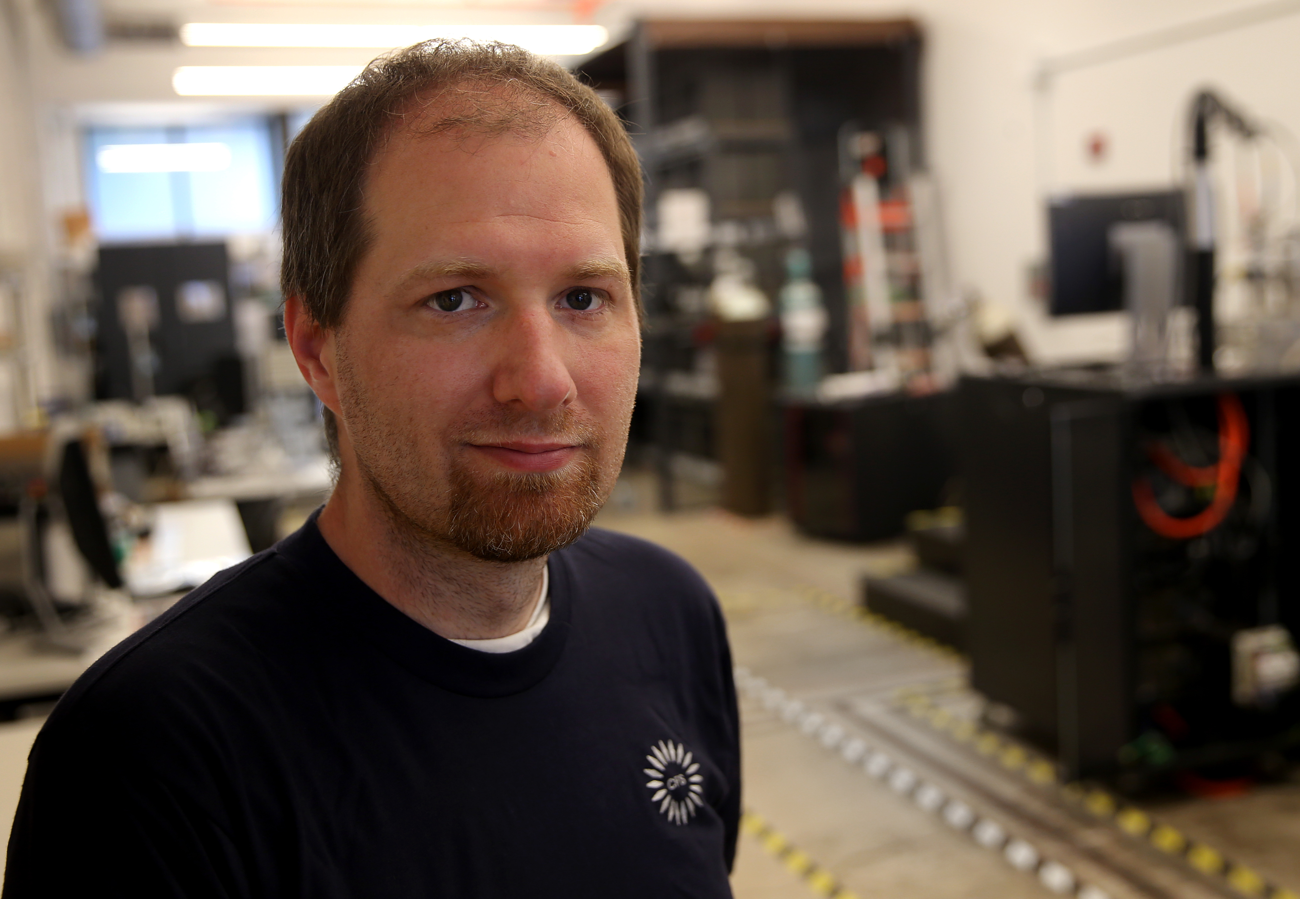Bob Mumgaard, chief executive officer of Commonwealth Fusion Systems, at his company's "Magnet Shack" in Central Square.