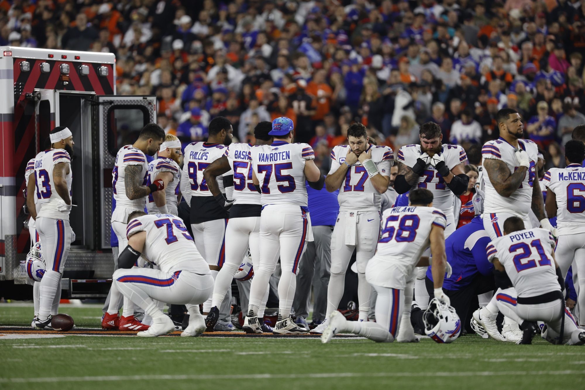 NFL Says Suspended Bills-Bengals game will not resume this week