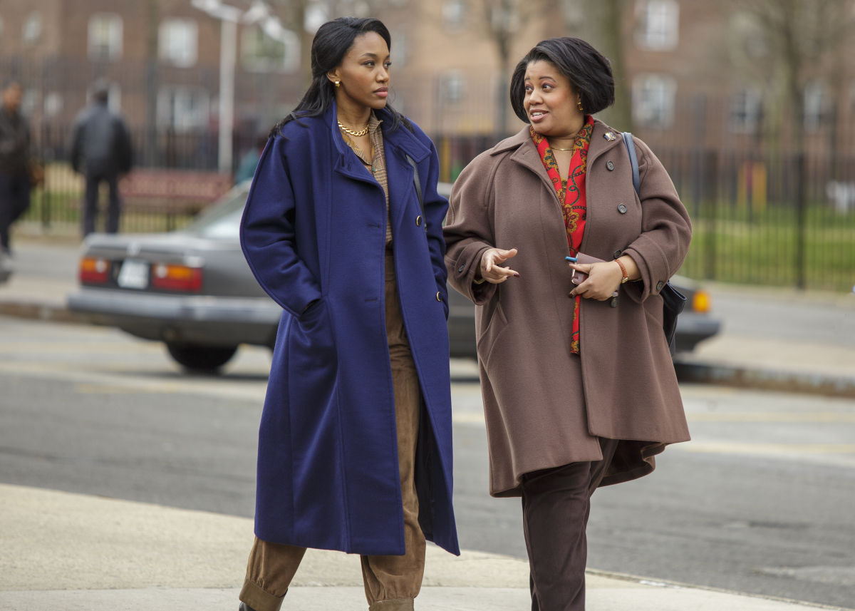 Lauren E. Banks as Siobhan Quay and Pernell Walker as Grace Campbell in Showtime's "City on a Hill."