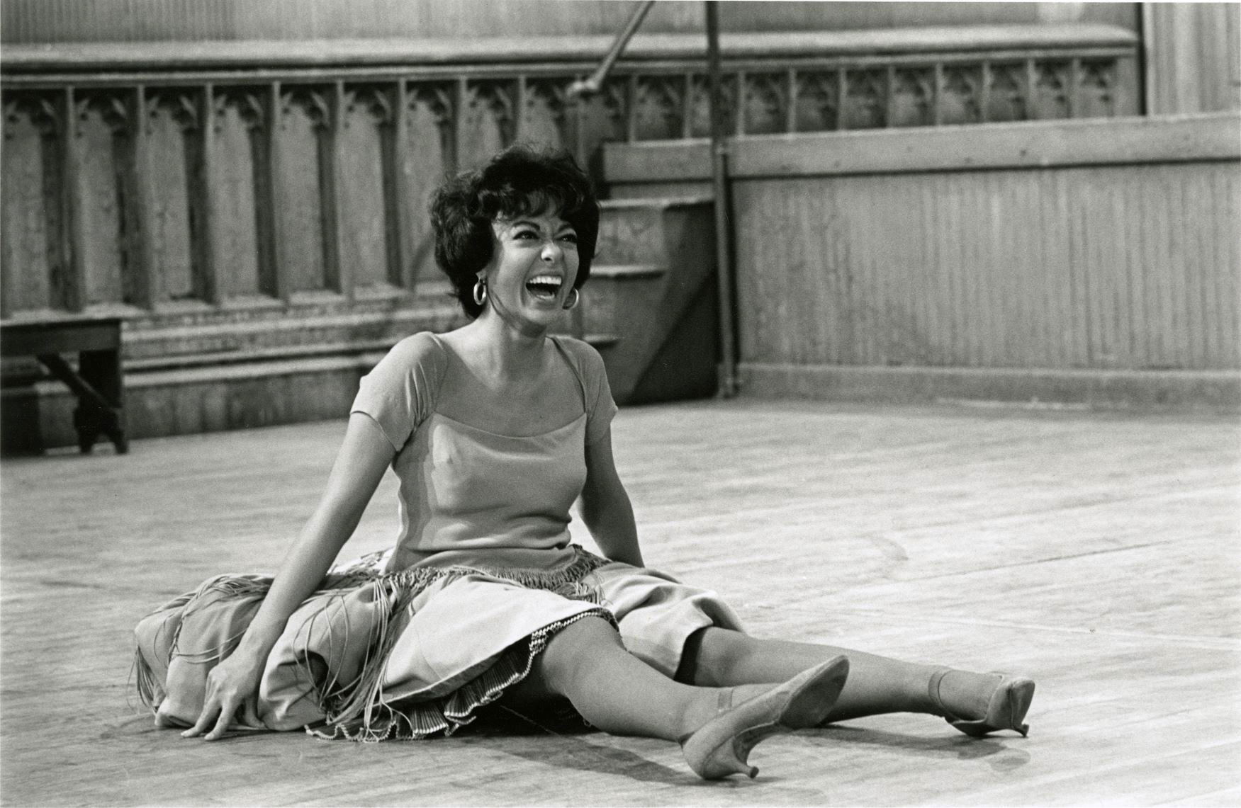 Rita Moreno during the filming of "West Side Story."
