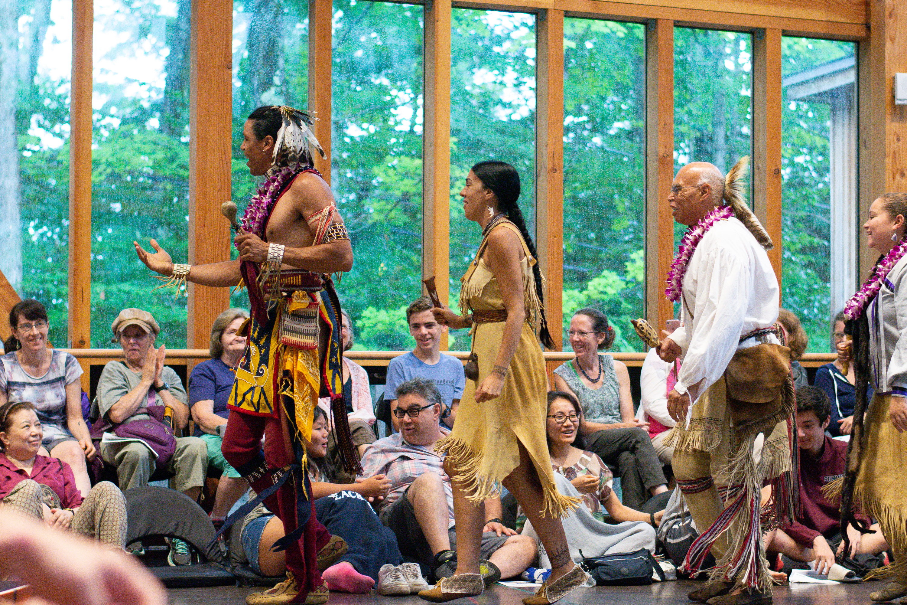 Wampanoag Nation singers and dancers