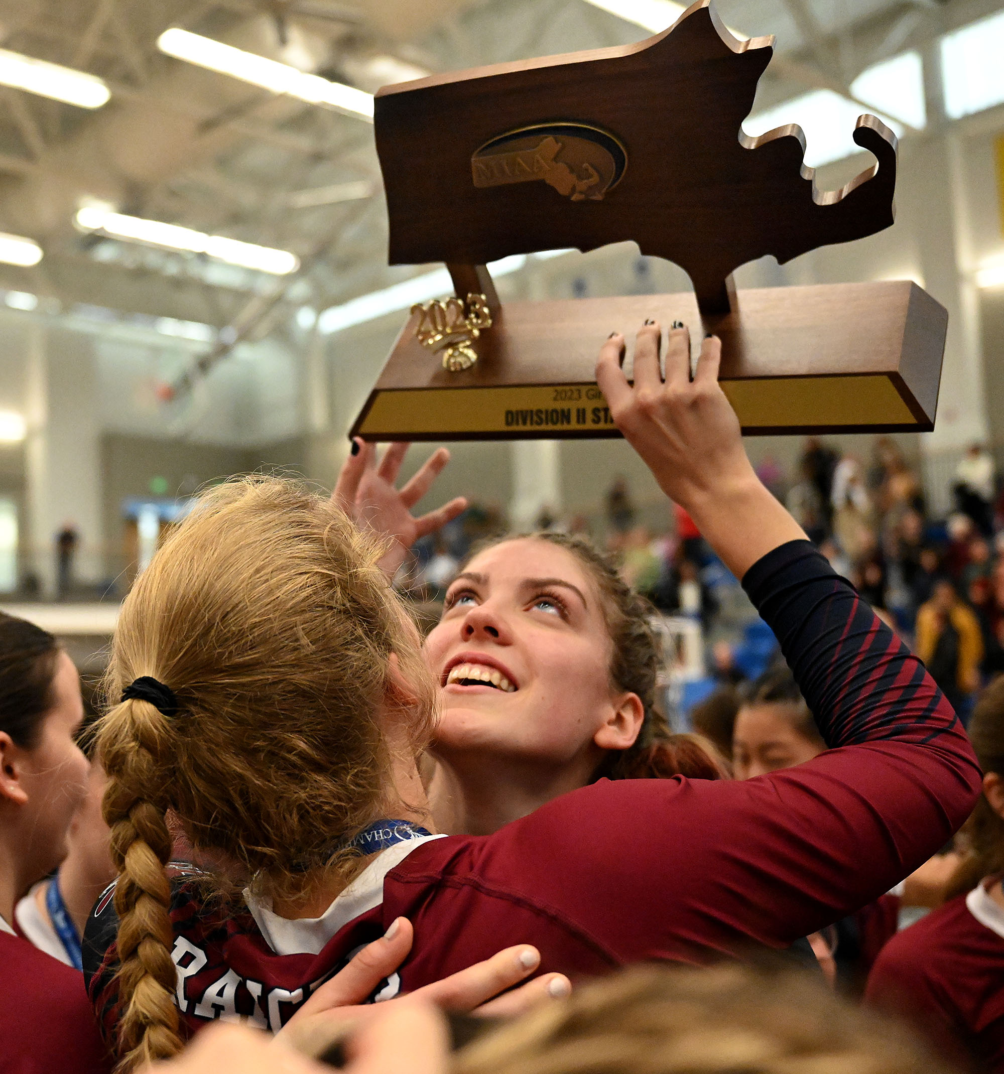 With every ounce of energy, Ipswich girls' volleyball nets three