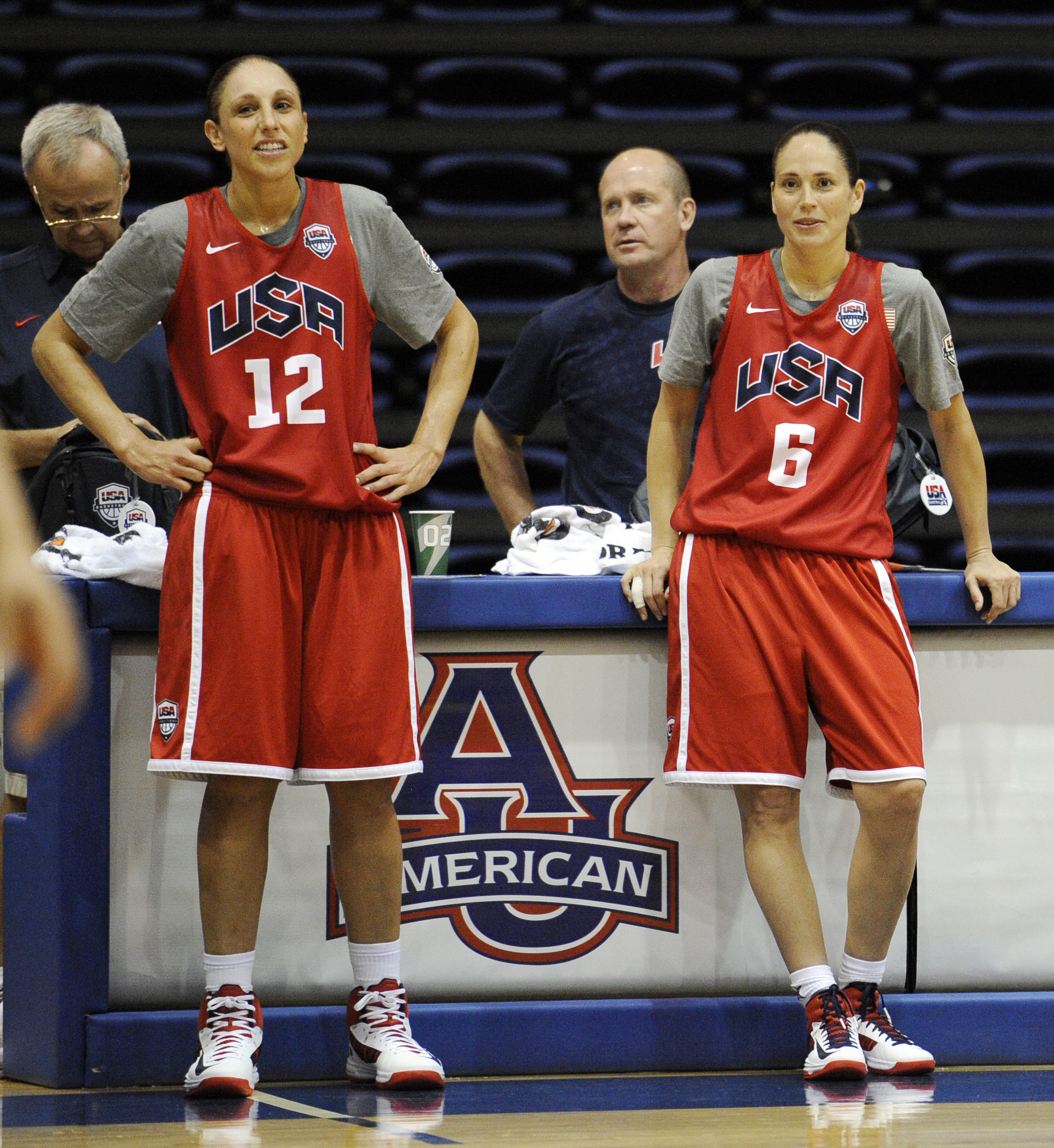Former UConn stars Diana Taurasi, left, and Sue Bird will suit up for a fifth Olympics.