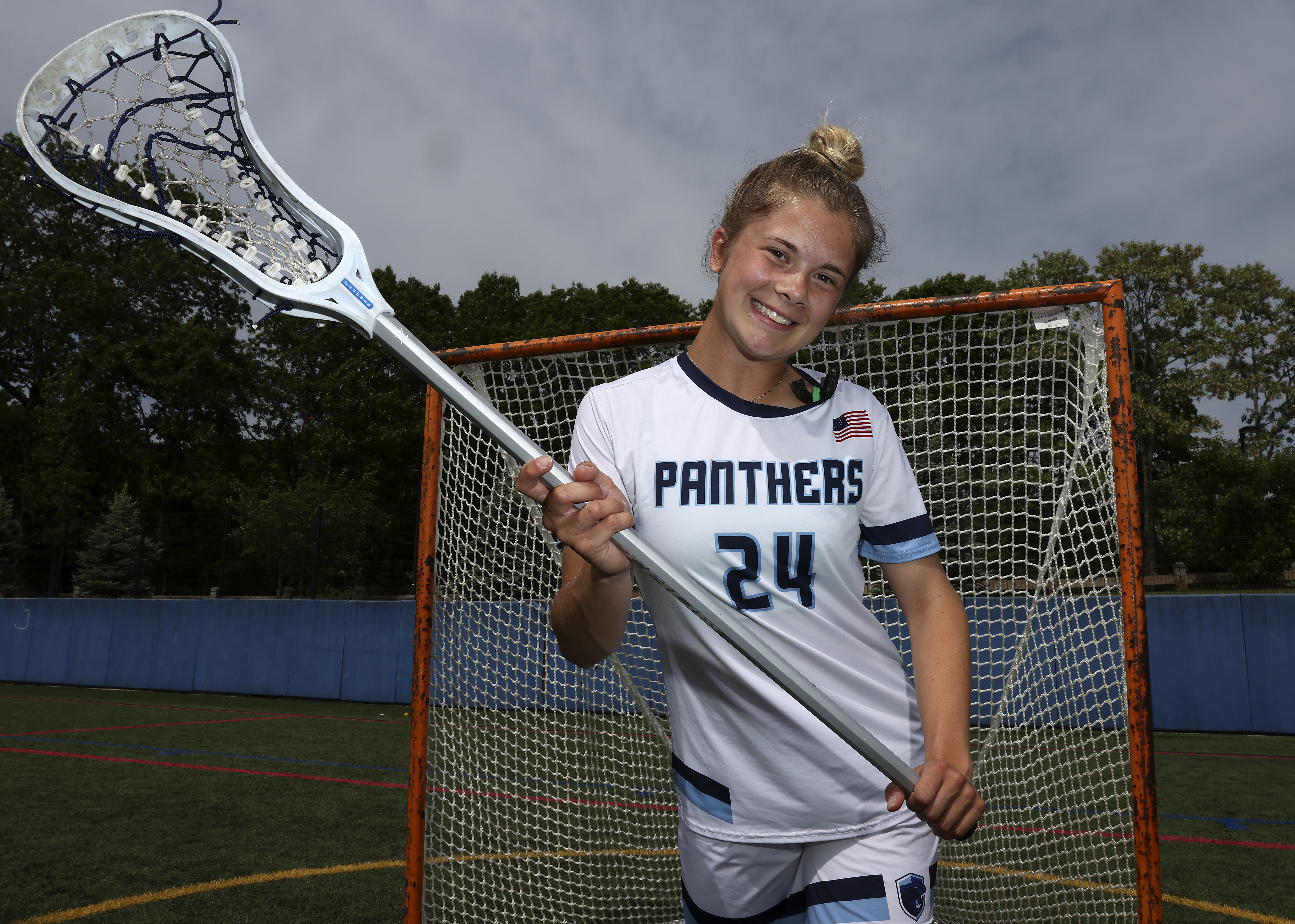 Kenzie Baker has verbally committed to play lacrosse at UMass Lowell, but first, she has high goals for the unbeaten Franklin girls' lacrosse team.