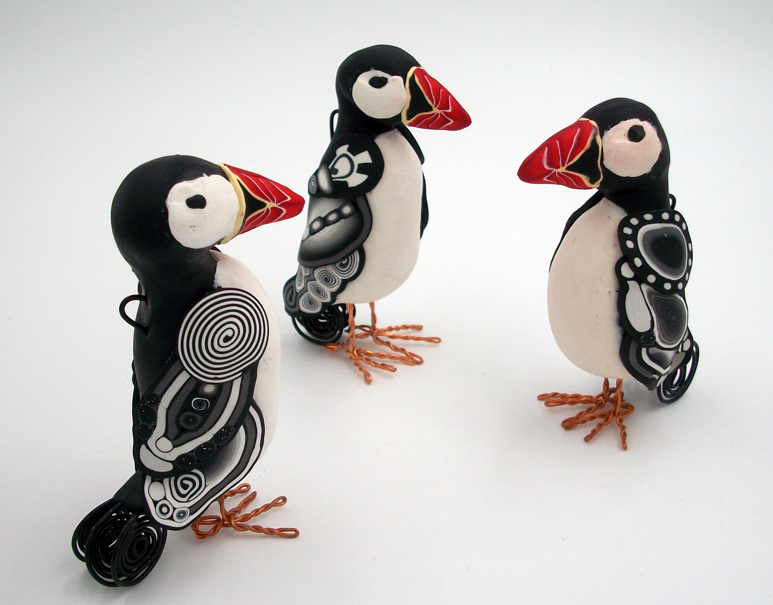 Linda Leach, "Puffin Ornaments."