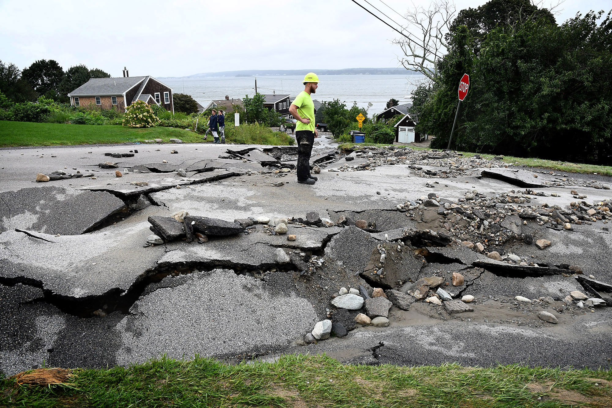 Heavy rains from Ida collapse roads, cause severe flooding in R.I