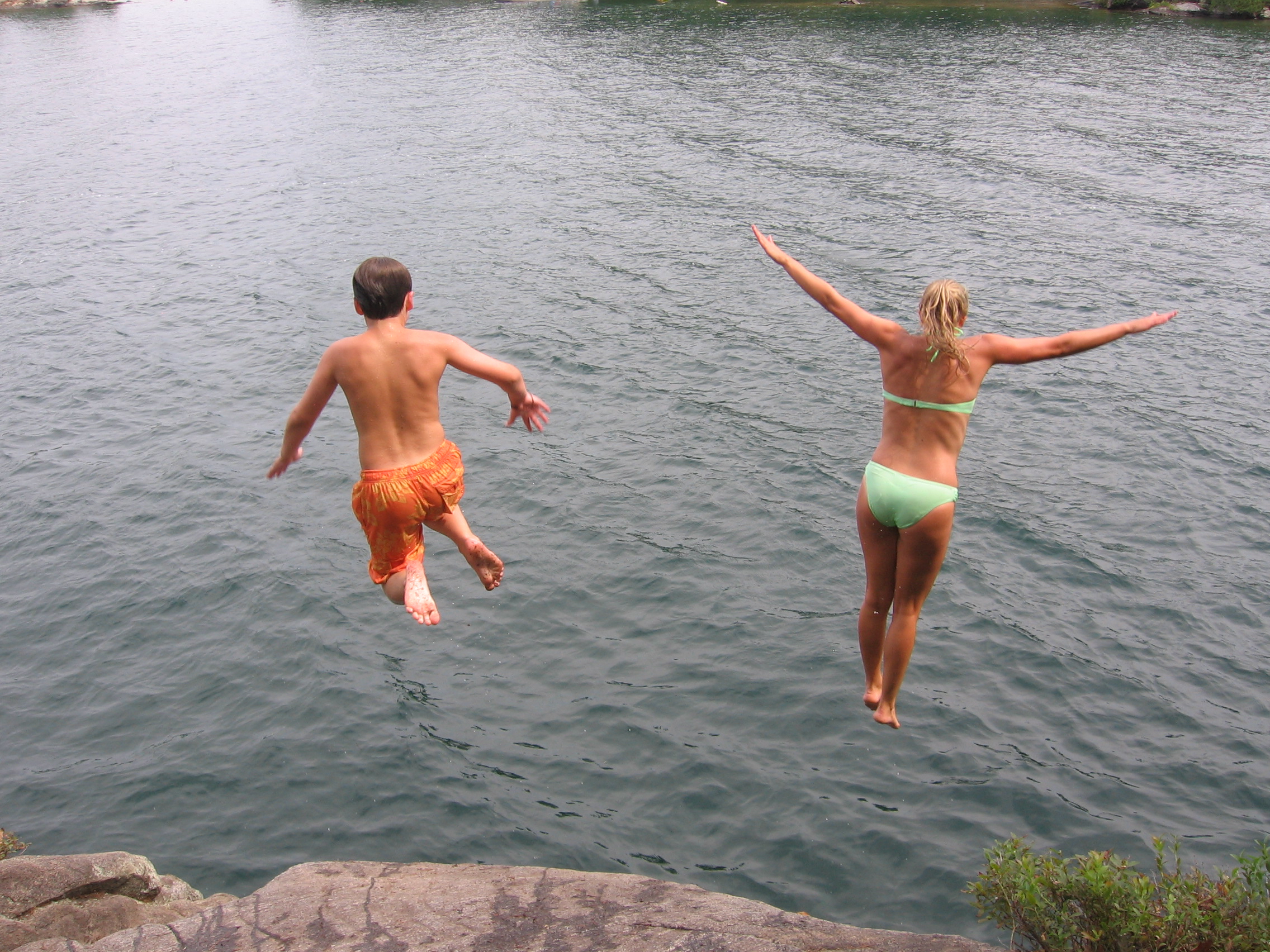 We spend our days in and out of the water.