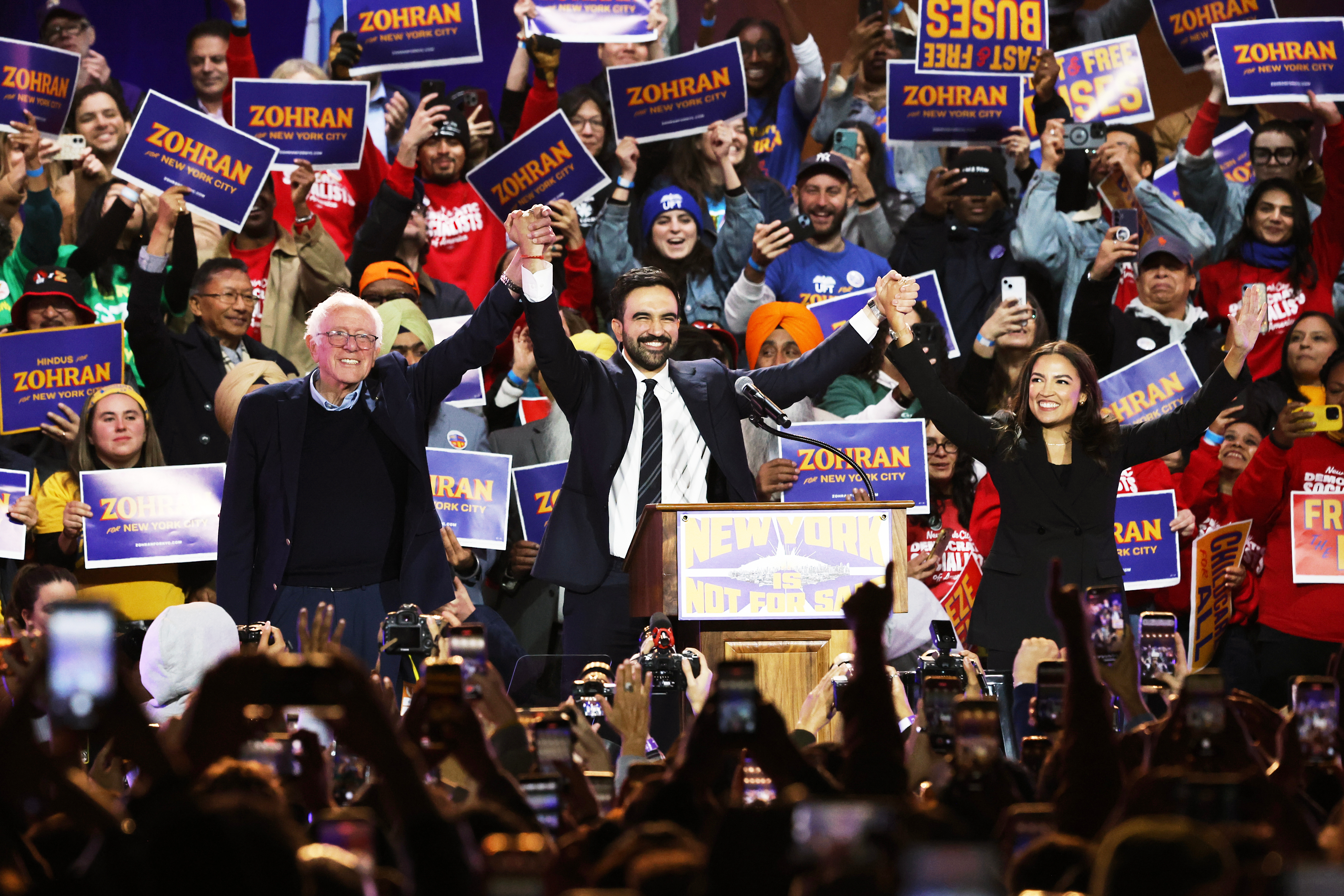 New York mayoral candidate Zohran Mamdani rallies voters with