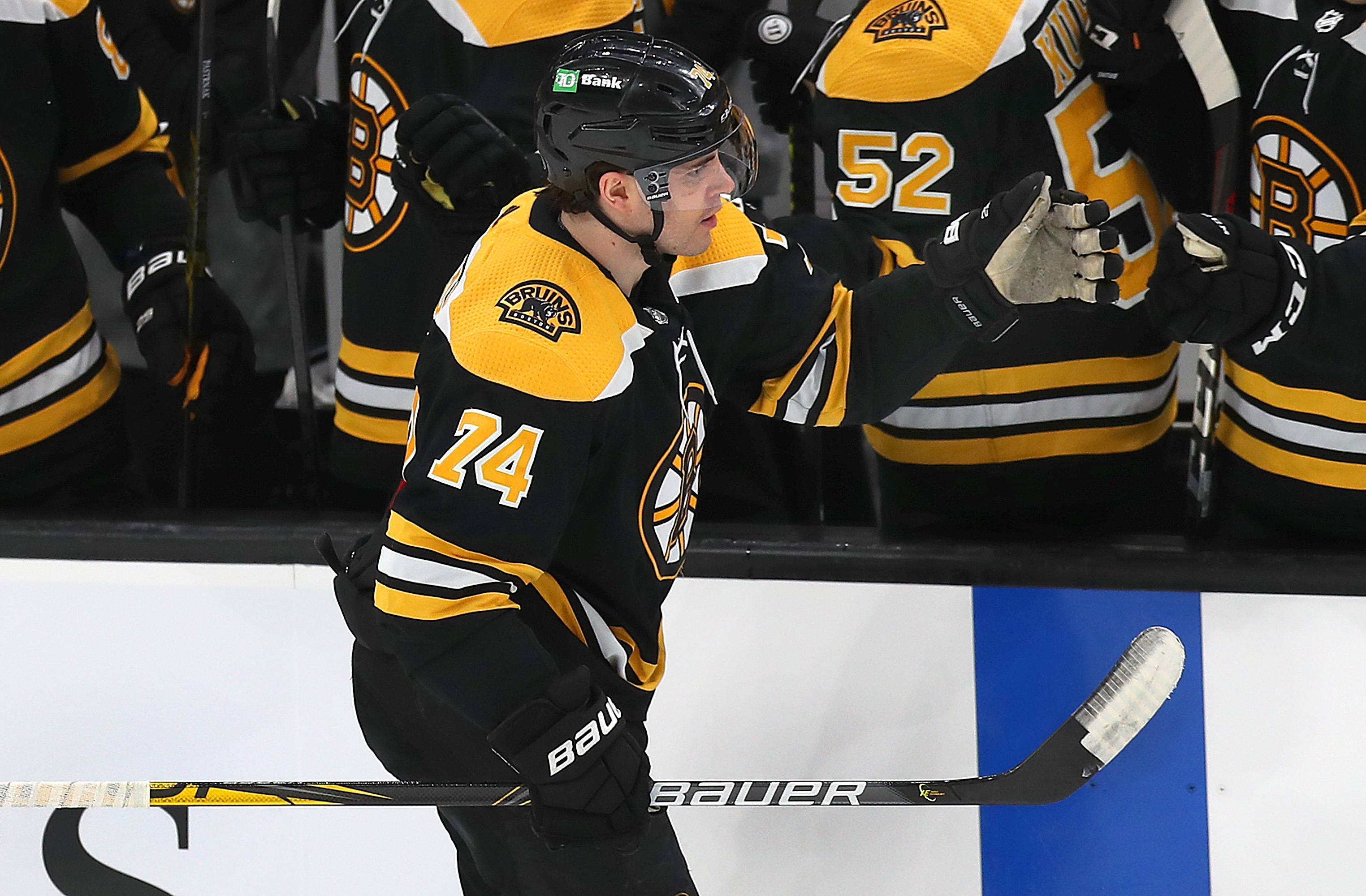Jake DeBrusk is one of five Bruins players currently in protocol.
