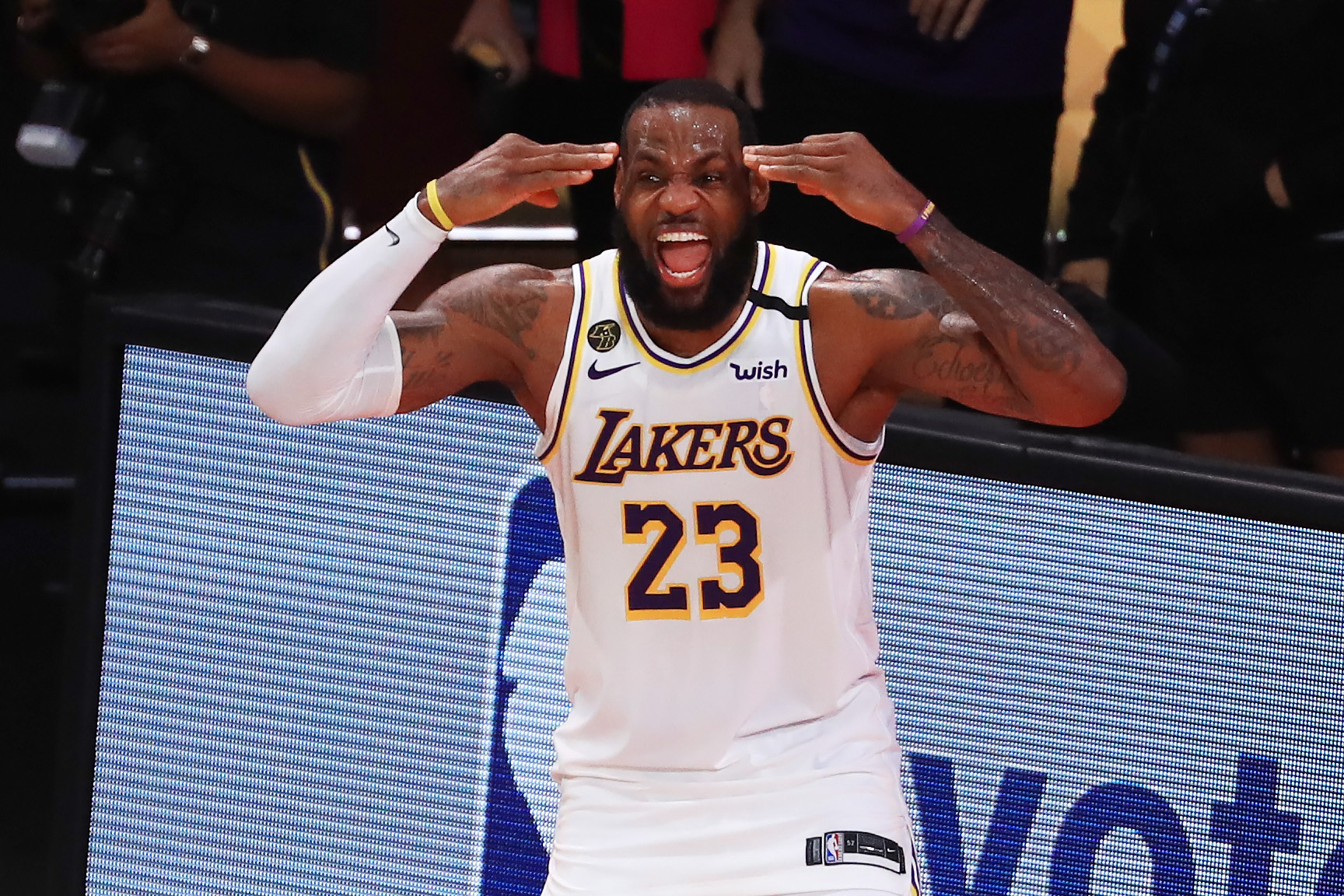 LeBron James won his fourth title and fourth NBA Finals MVP when the Lakers beat the Heat.