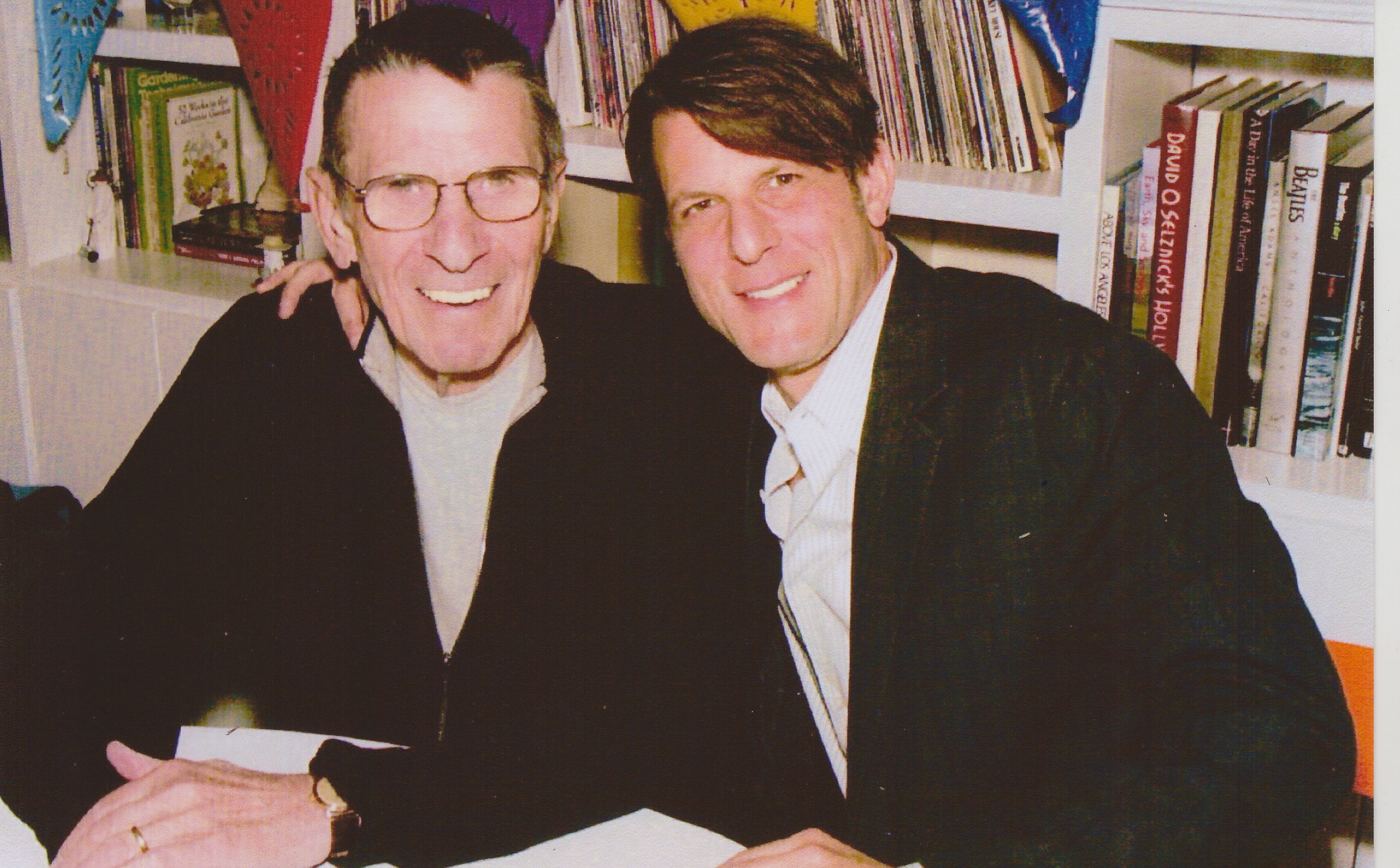 Leonard Nimoy and the author, right, enjoying a newfound closeness.