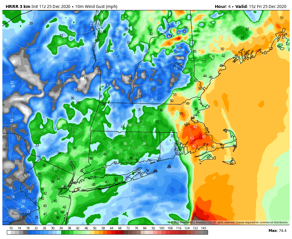 Wind gusts will be over 50 miles per hour at times through the morning.