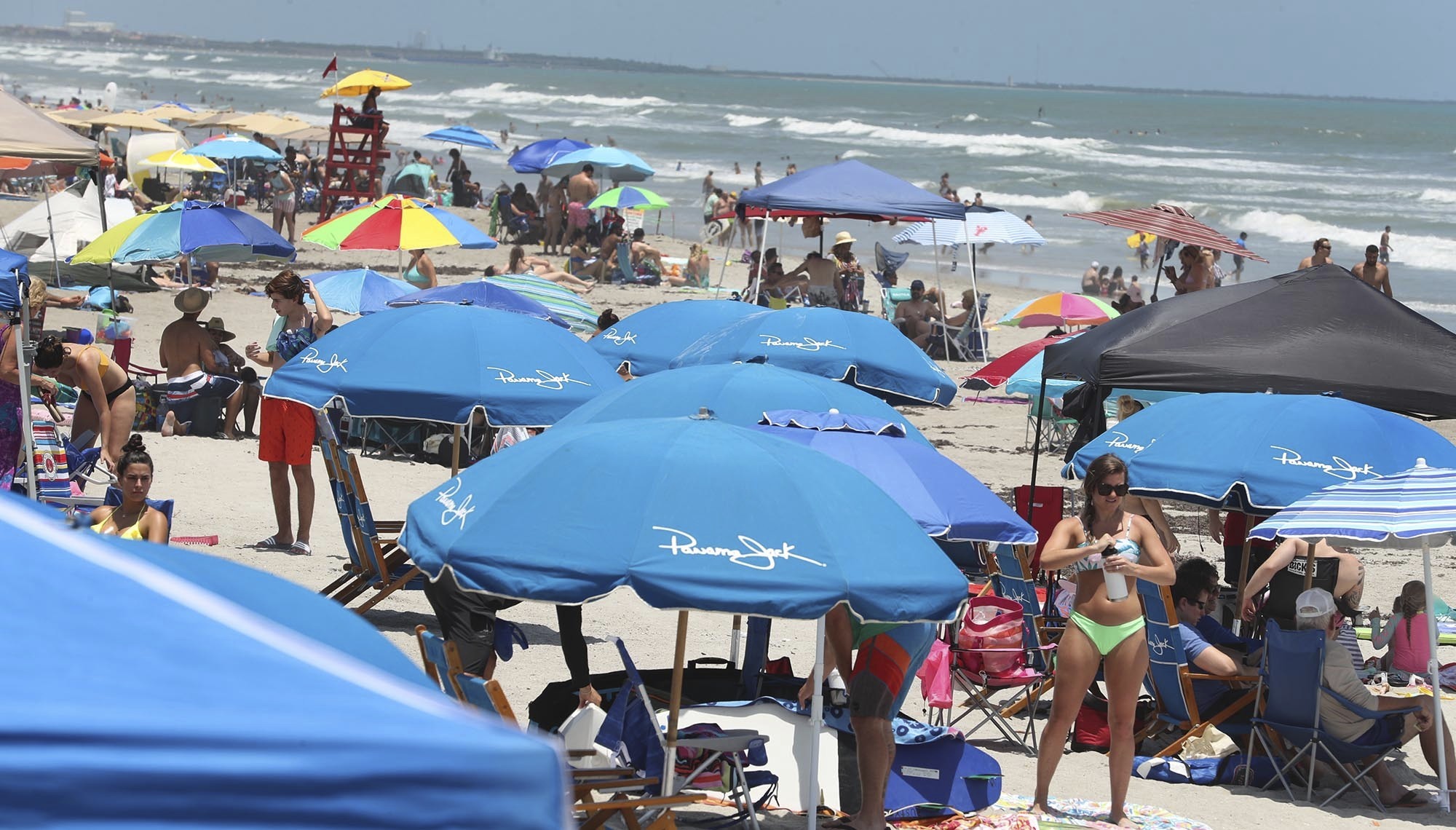 Cocoa Beach, Fla., was packed with Memorial Day beachgoers on Saturday.