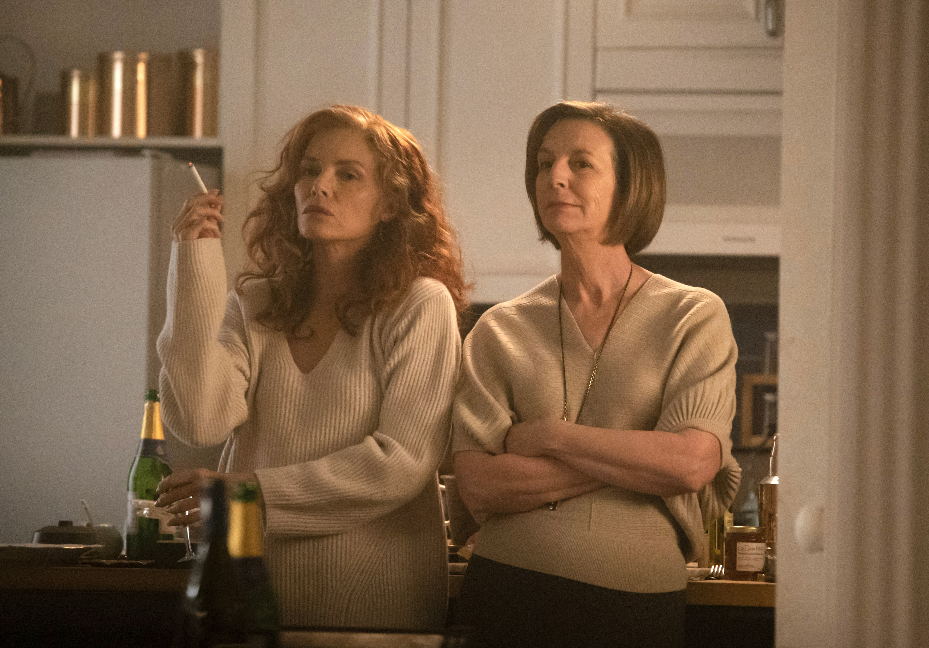 Michelle Pfeiffer (left) and Susan Coyne in "French Exit."